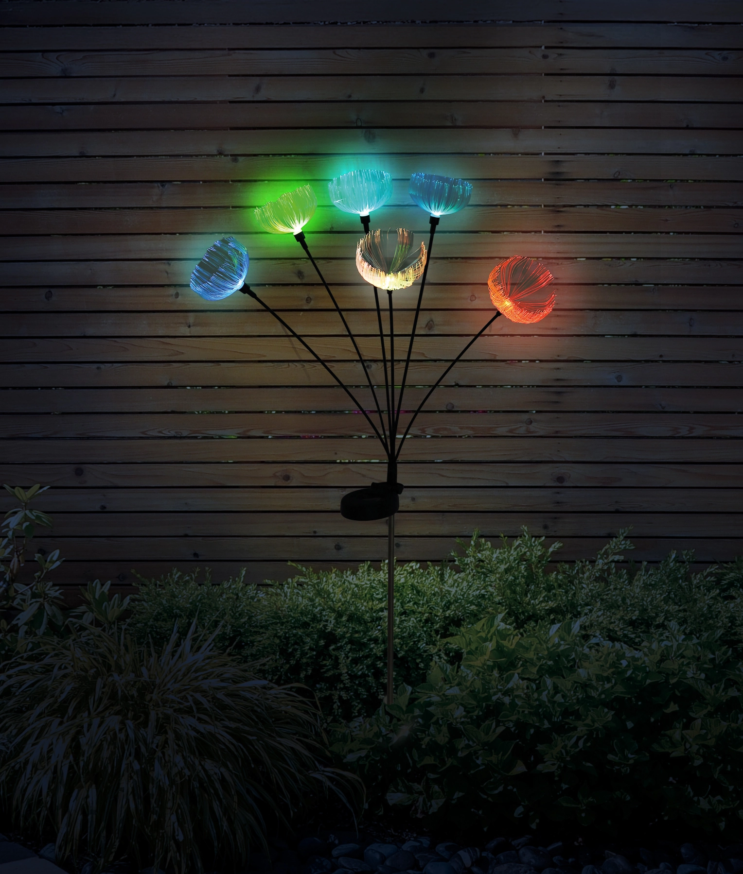 SOLARLEUCHTE EDELSTAHL, 6XRGB LED