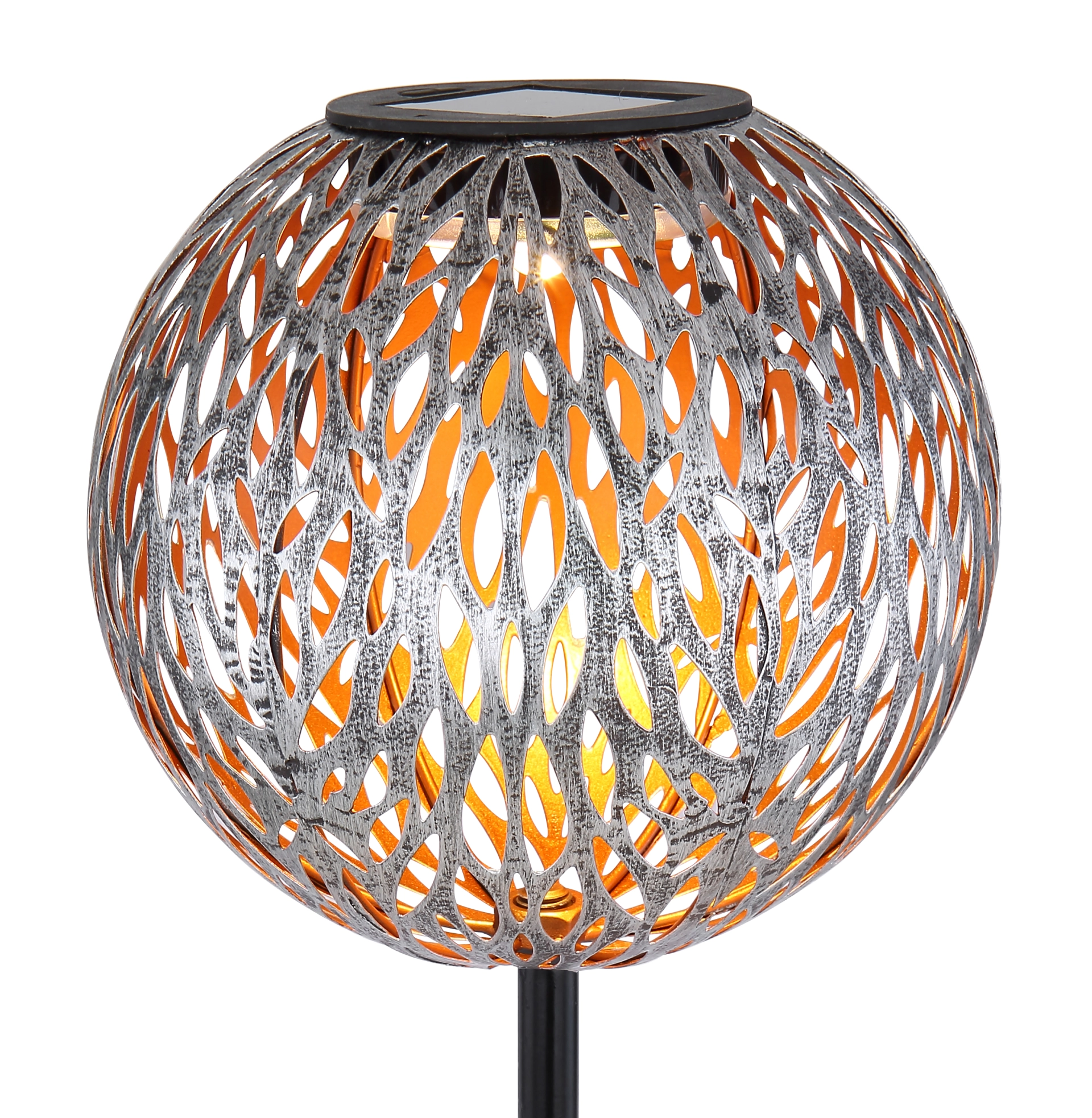 SOLARLEUCHTE METALL SILBERGRAU, 1XLED