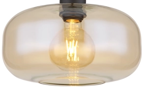 ERSATZGLAS AMBERFARBEN, DURCHMESSER 28CM