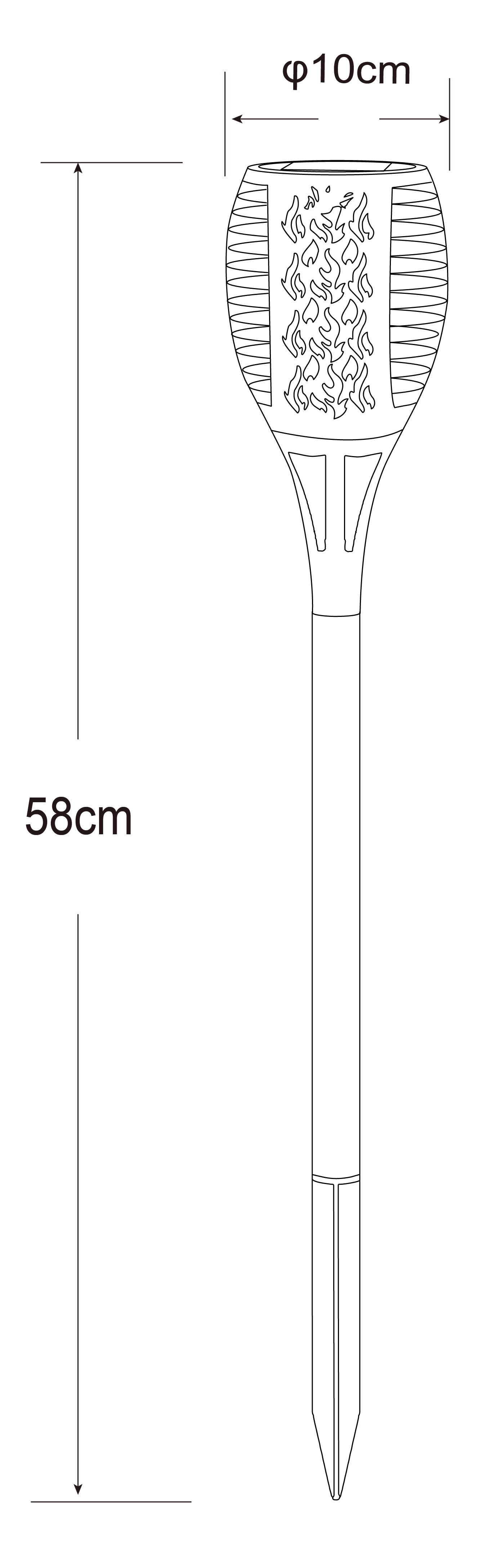 SOLARLEUCHTE KUNSTSTOFF SCHWARZ, 36XLED