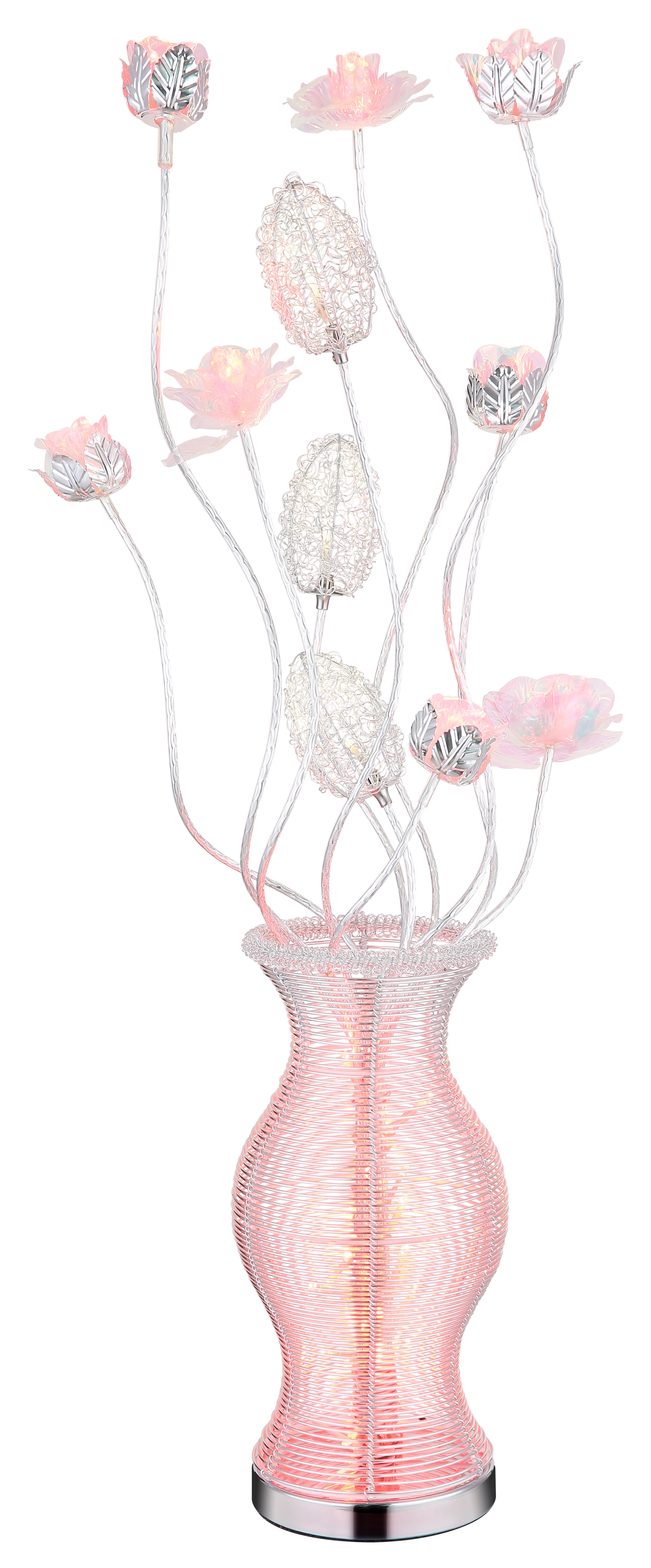 TISCHLEUCHTE ALUMINIUM SILBERFARBEN, 1XRGBW LED