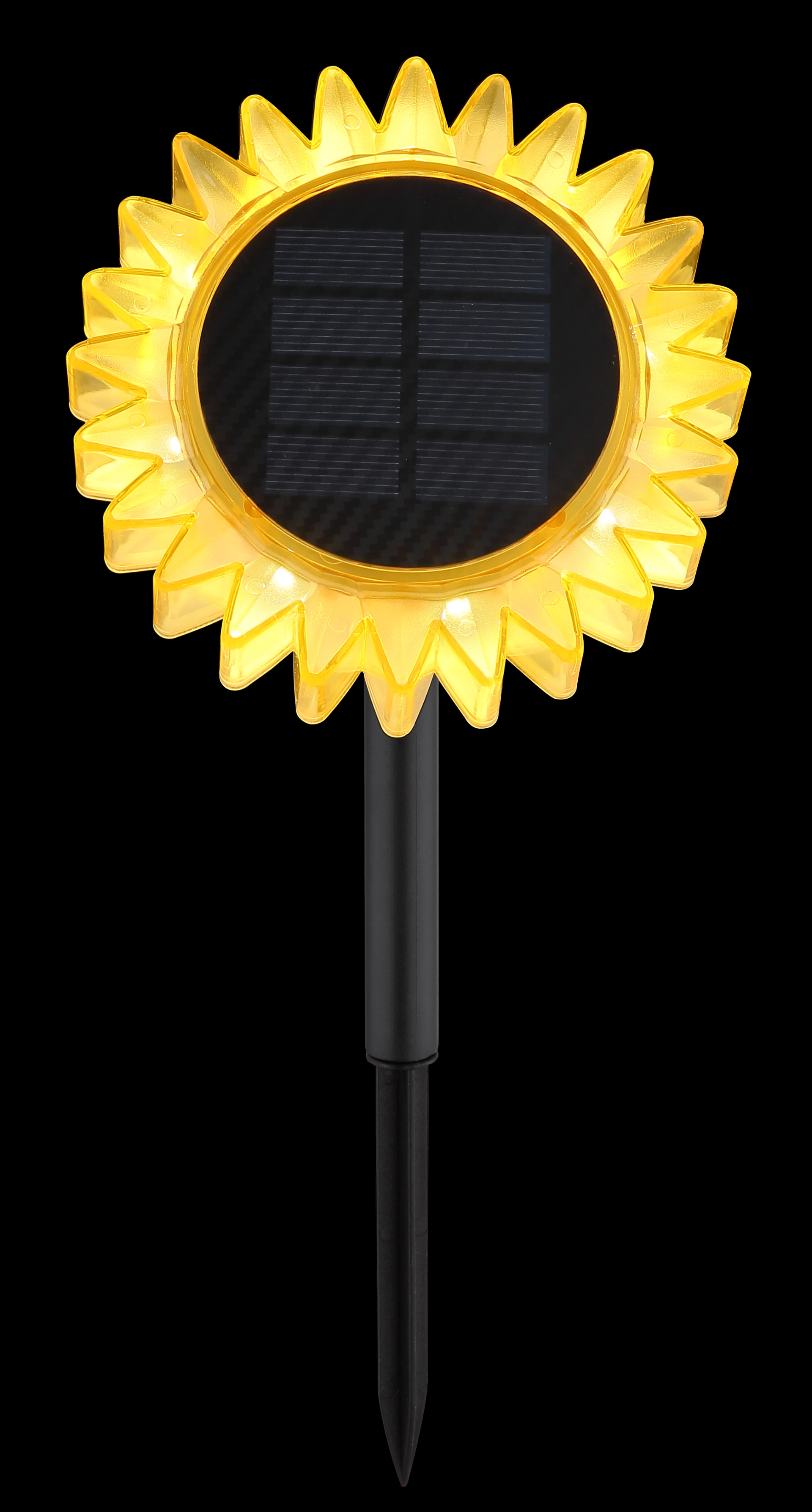 SOLARLEUCHTE KUNSTSTOFF SCHWARZ MATT, 8XLED