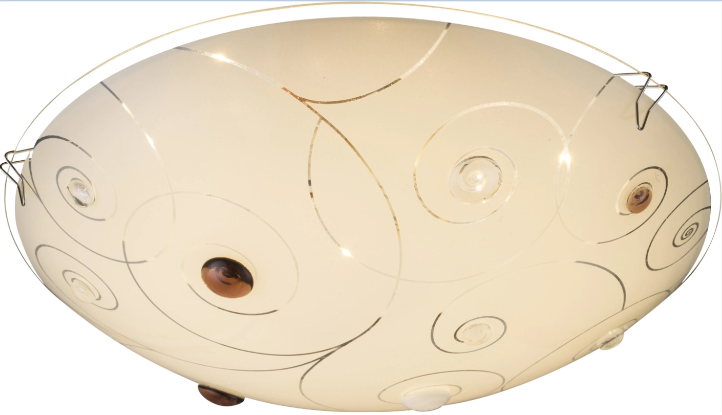 GLAS OPAL MIT DEKORLINIEN UND DEKORSTEINE