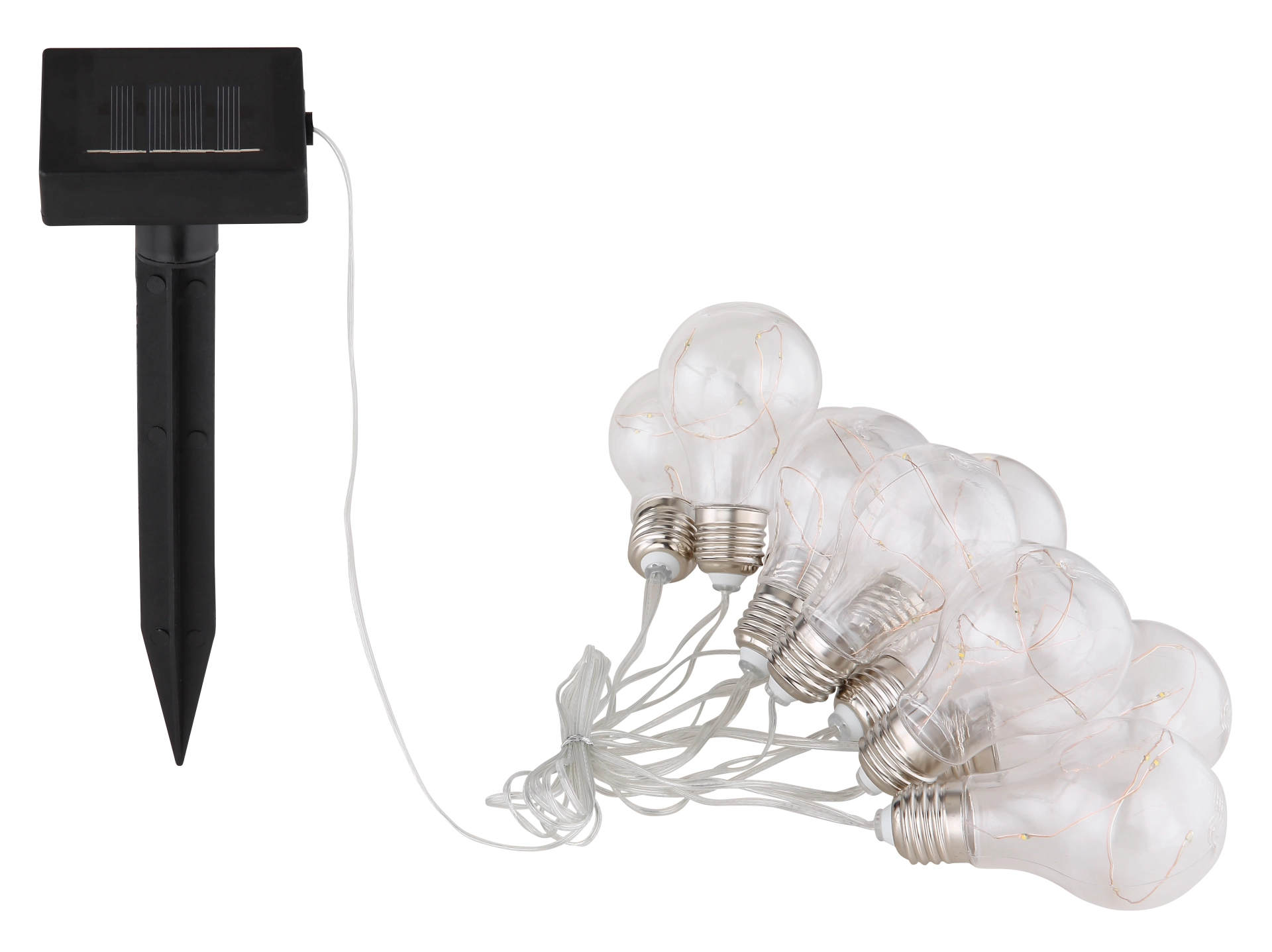 SOLARLEUCHTE KUNSTSTOFF SILBERGRAU, 10XLED