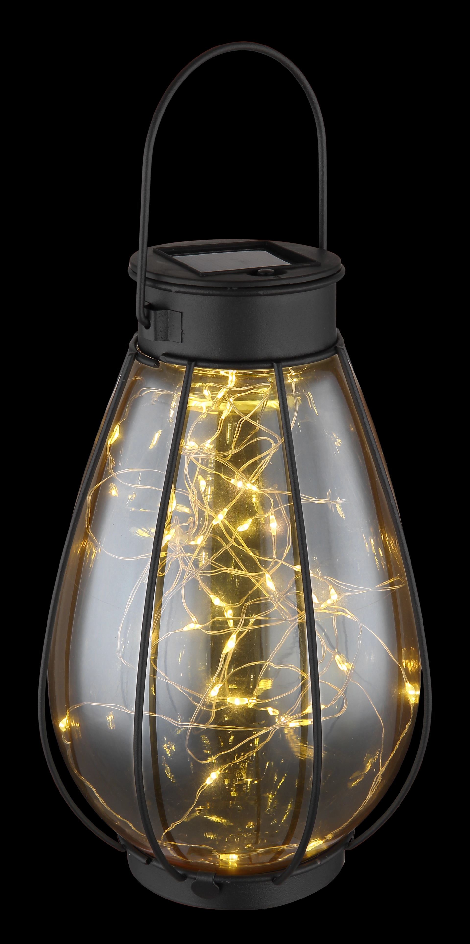 SOLARLEUCHTE METALL SCHWARZ, 40XLED