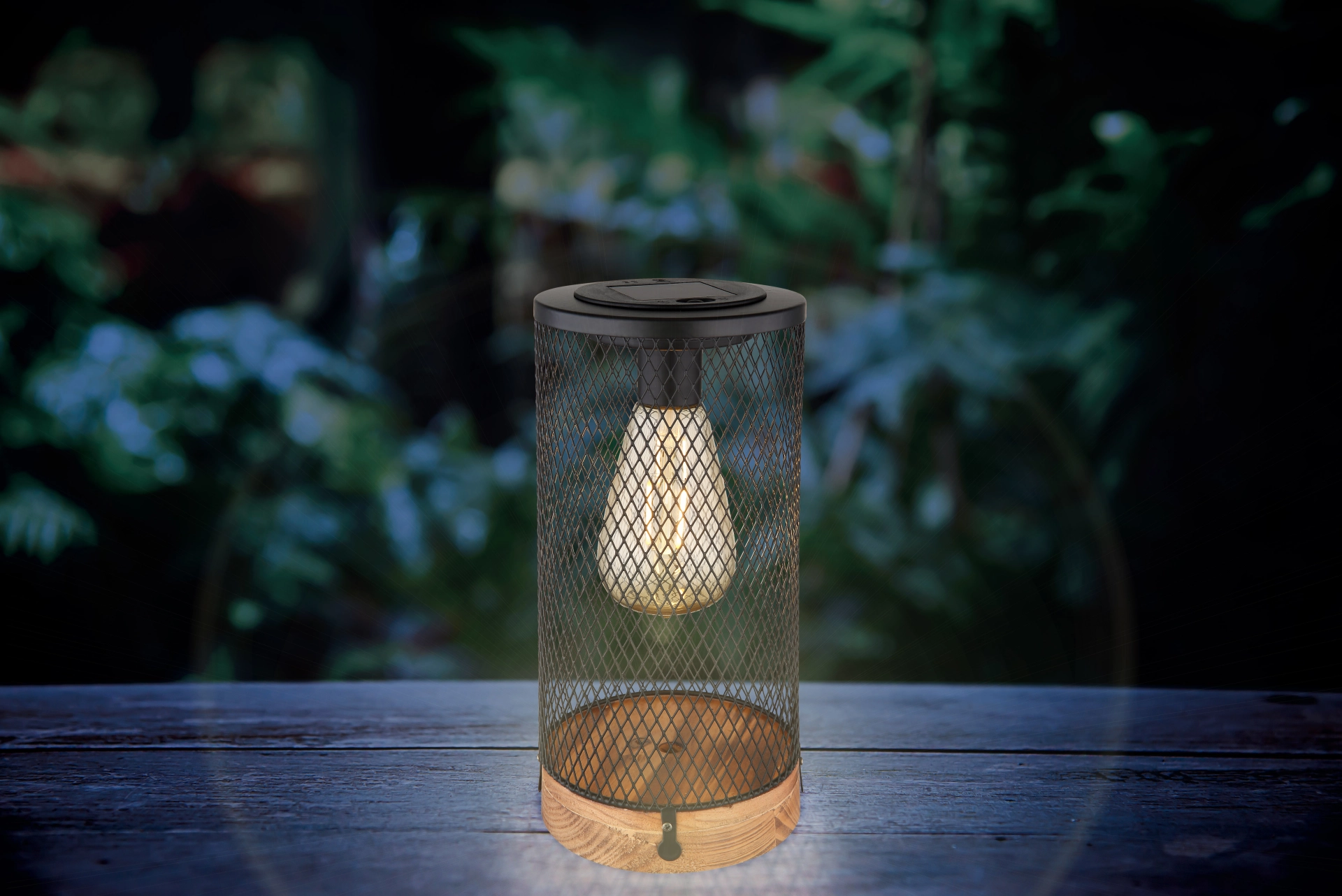 SOLARLEUCHTE HOLZ NATURFARBEN, 1XLED