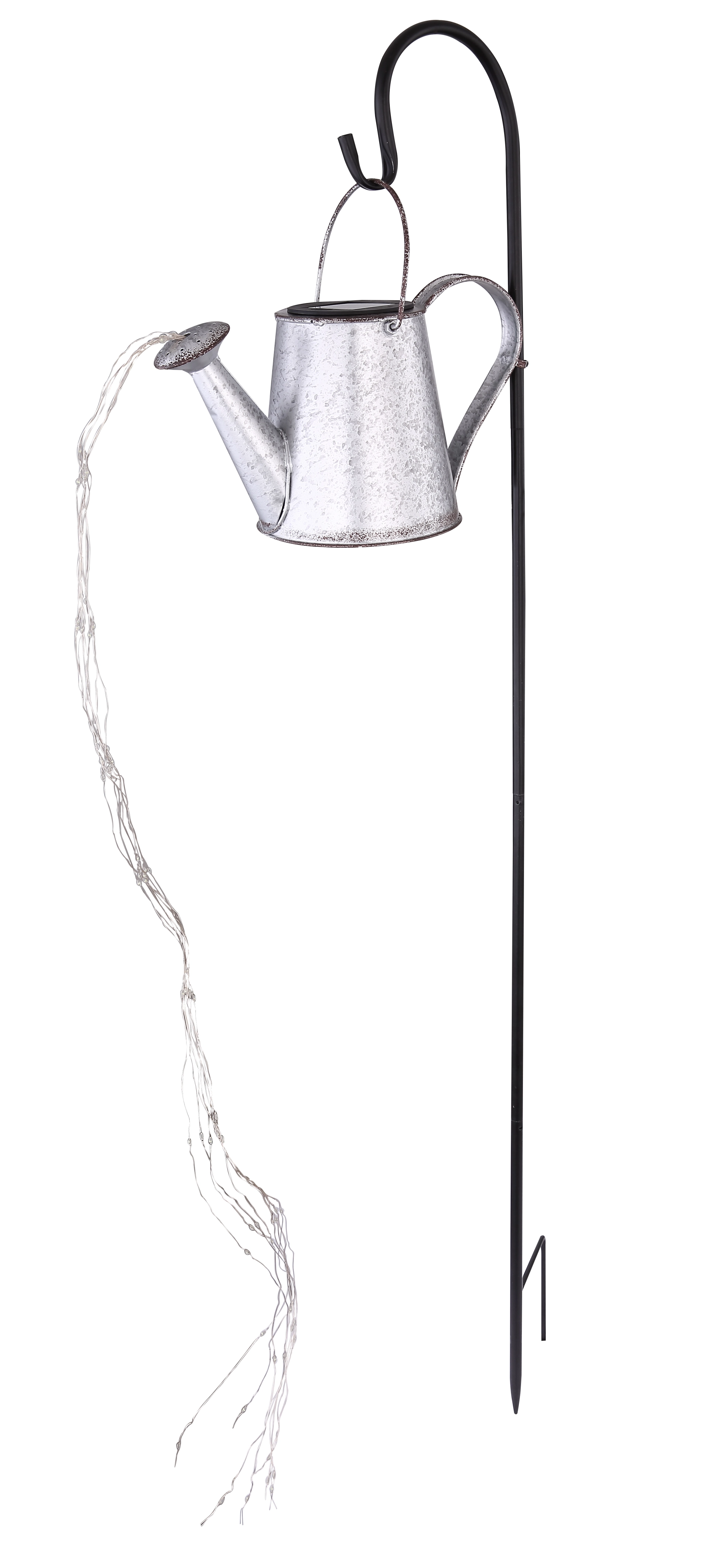 SOLARLEUCHTE METALL SILBERGRAU, 80XLED