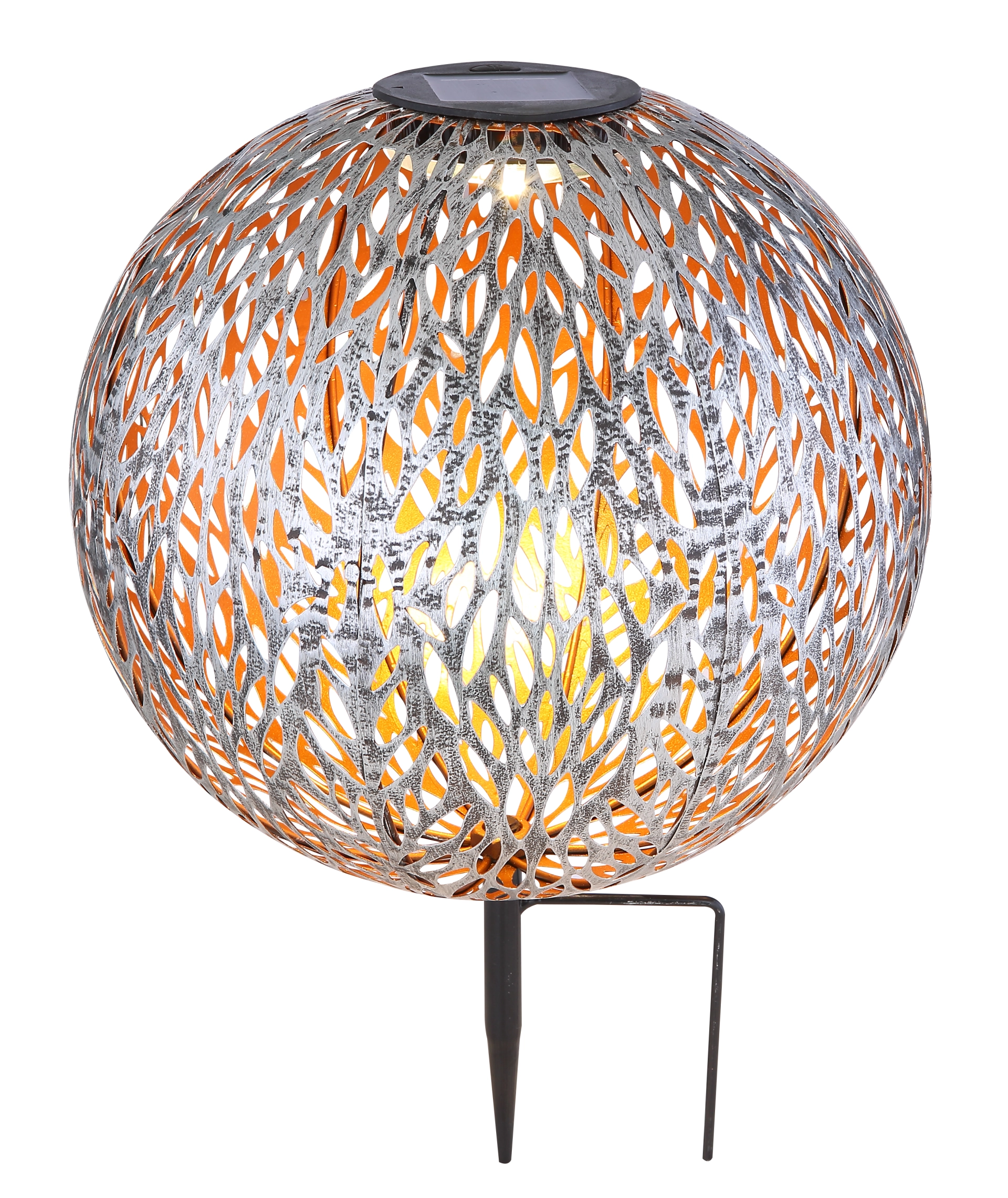 SOLARLEUCHTE METALL SILBERGRAU, 1XLED