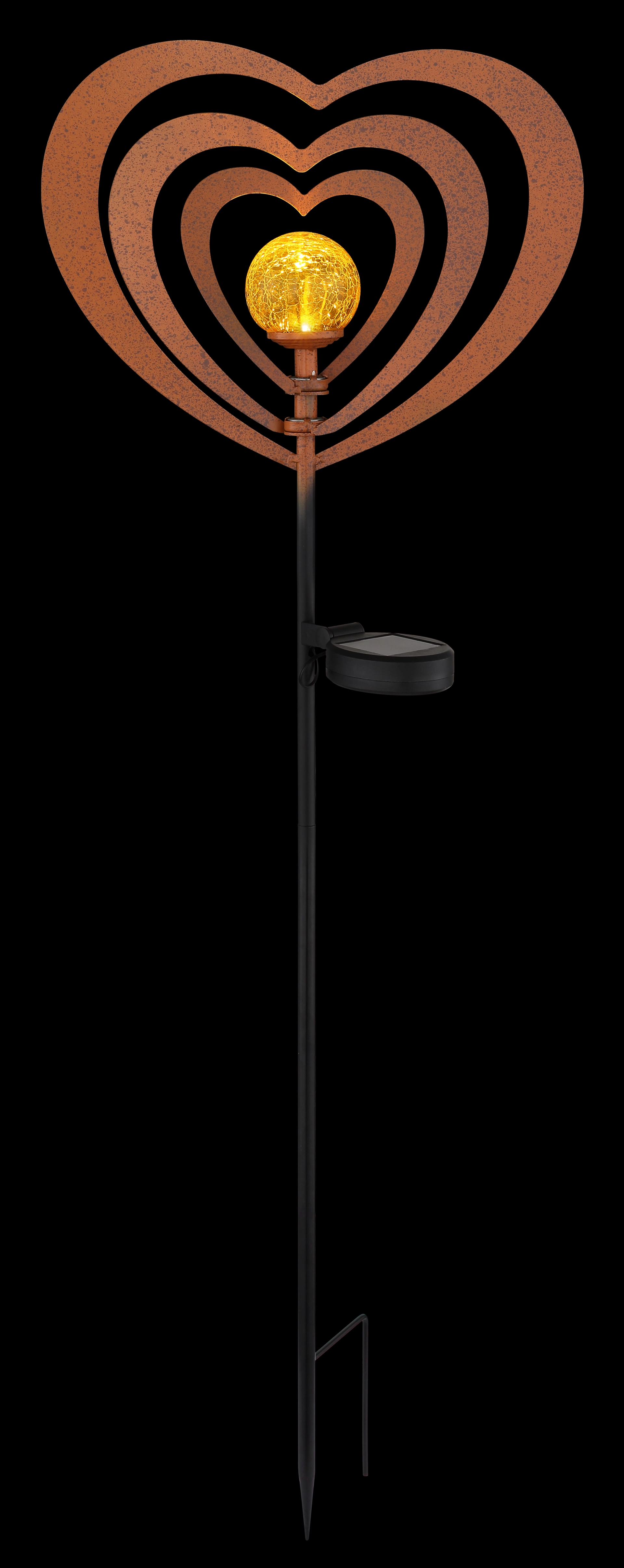 SOLARLEUCHTE METALL ROSTFARBEN, 1XLED