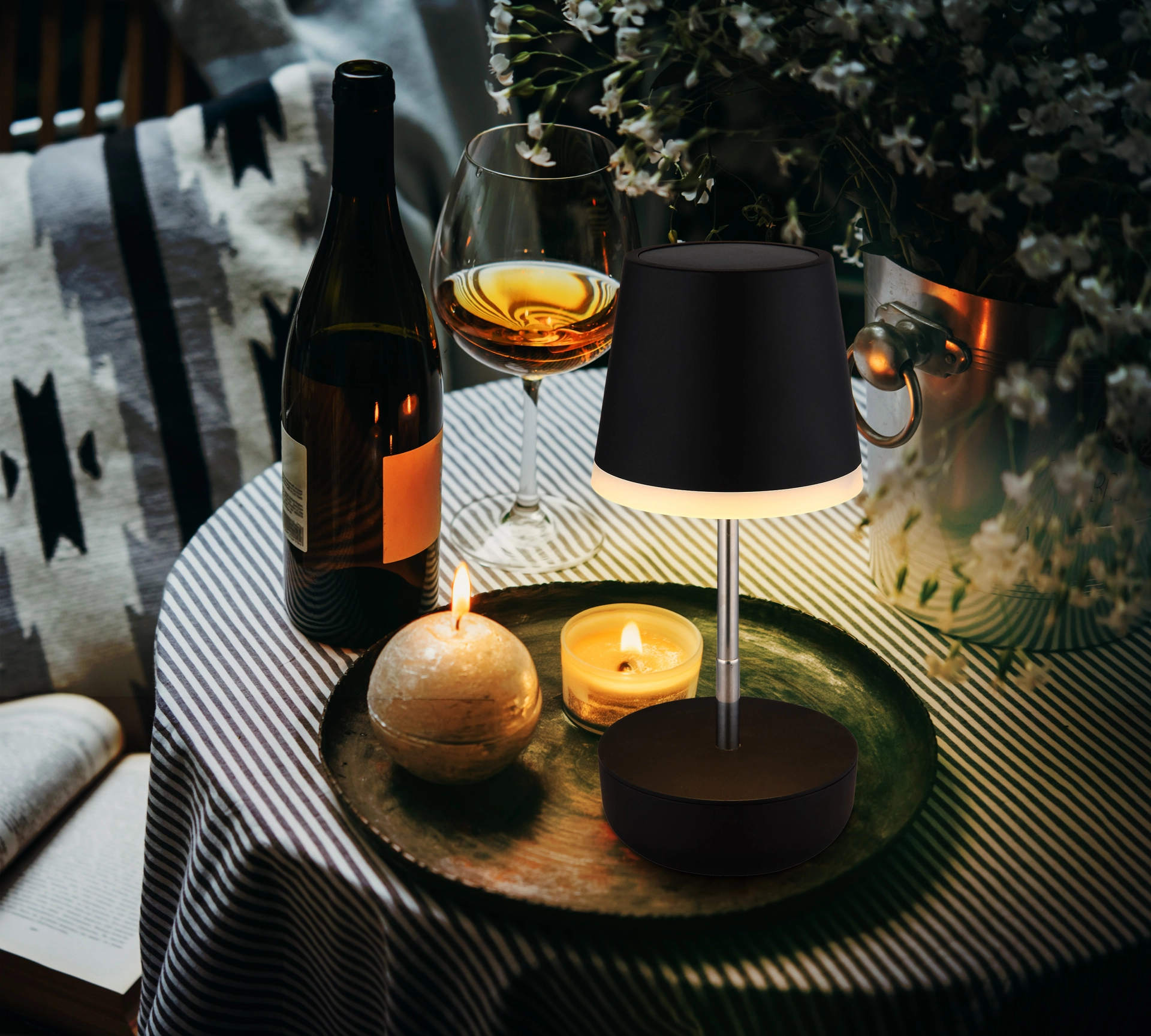 SOLARLEUCHTE KUNSTSTOFF SCHWARZ MATT, 10XLED