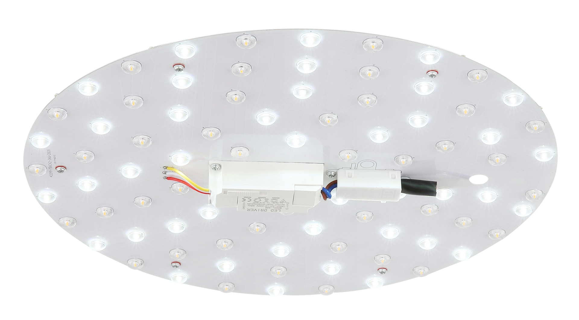 Runde LED Platine mit Magnet und LED-Driver, kompatibel mit 15968D1 und 15995D1 von Globo Handels GmbH; Ersatzteil/Modul für Leuchten, einfache Magnetmontage.