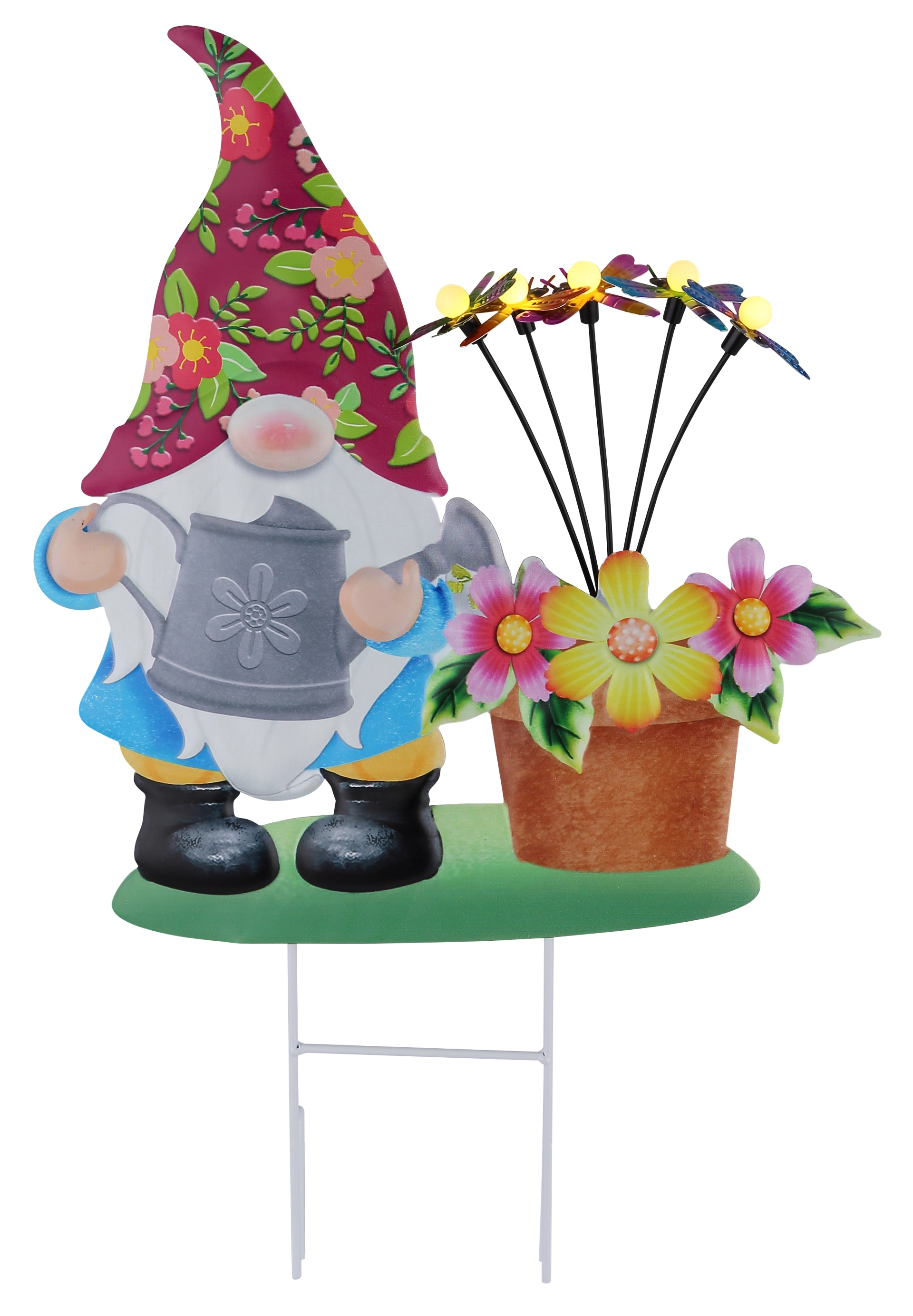 SOLARLEUCHTE METALL BUNT, 5XLED