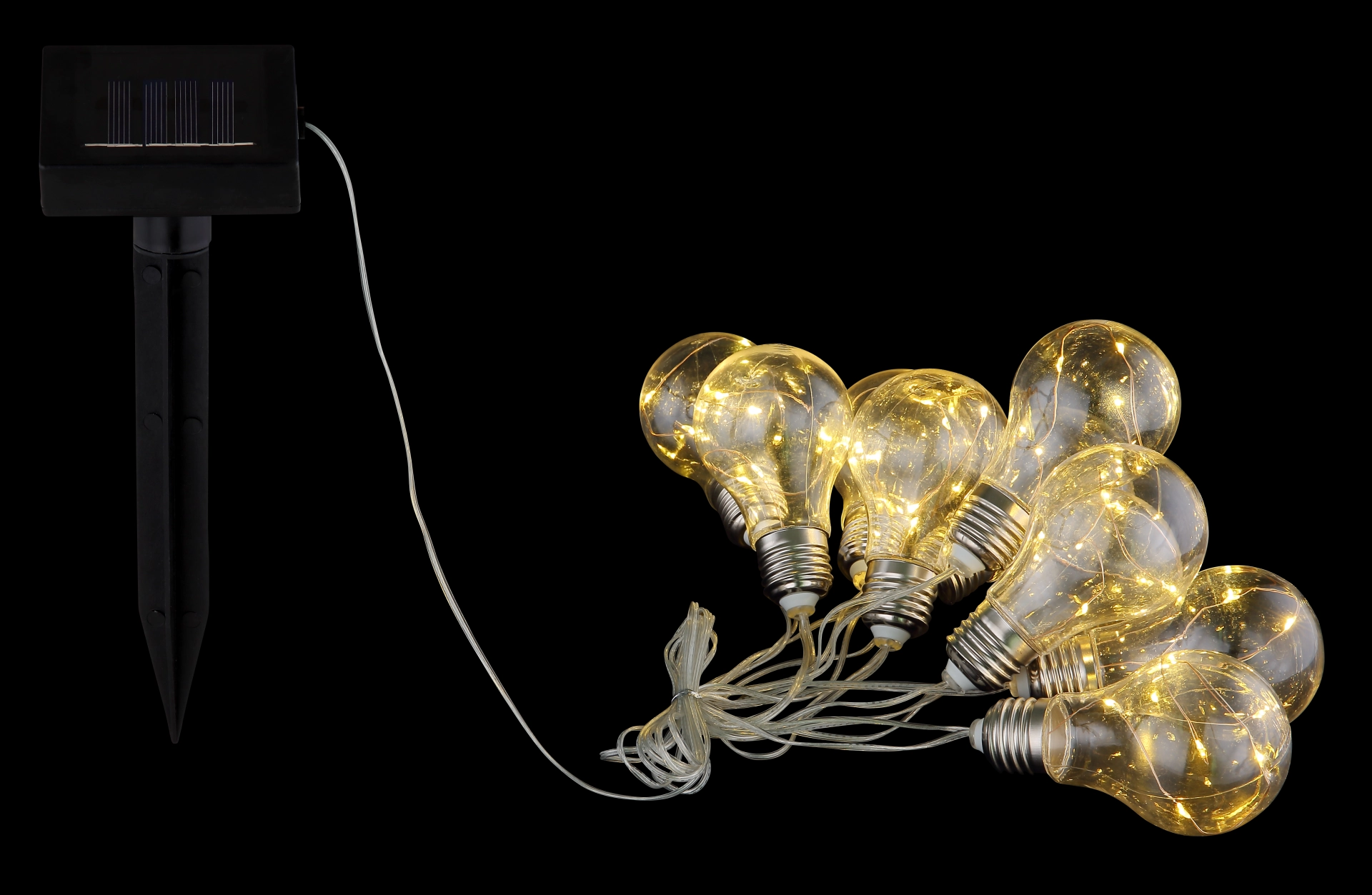 SOLARLEUCHTE KUNSTSTOFF SILBERGRAU, 10XLED