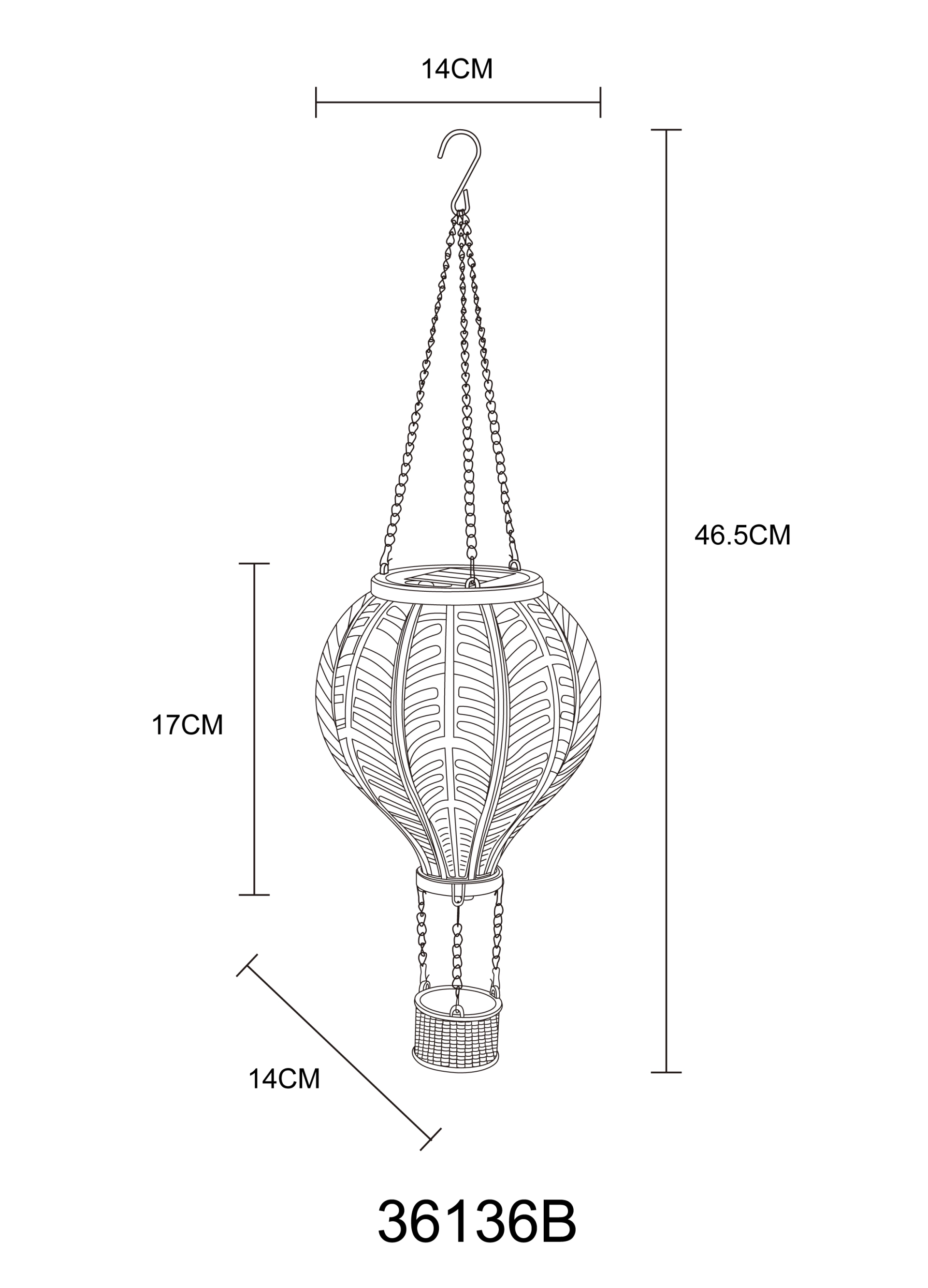 SOLARLEUCHTE METALL SCHWARZ MATT, 20XLED