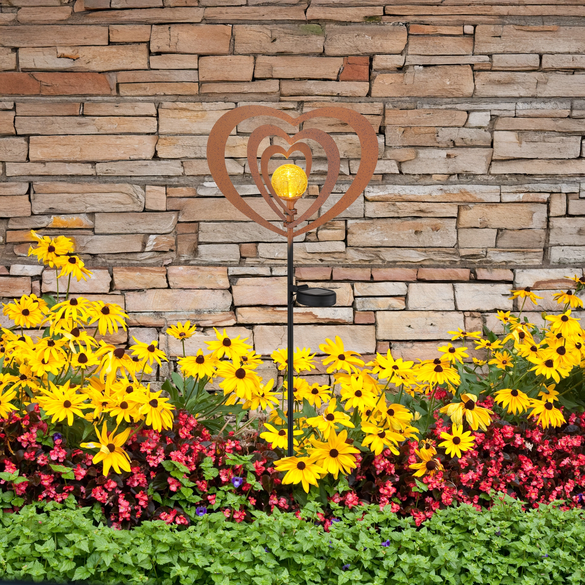 SOLARLEUCHTE METALL ROSTFARBEN, 1XLED