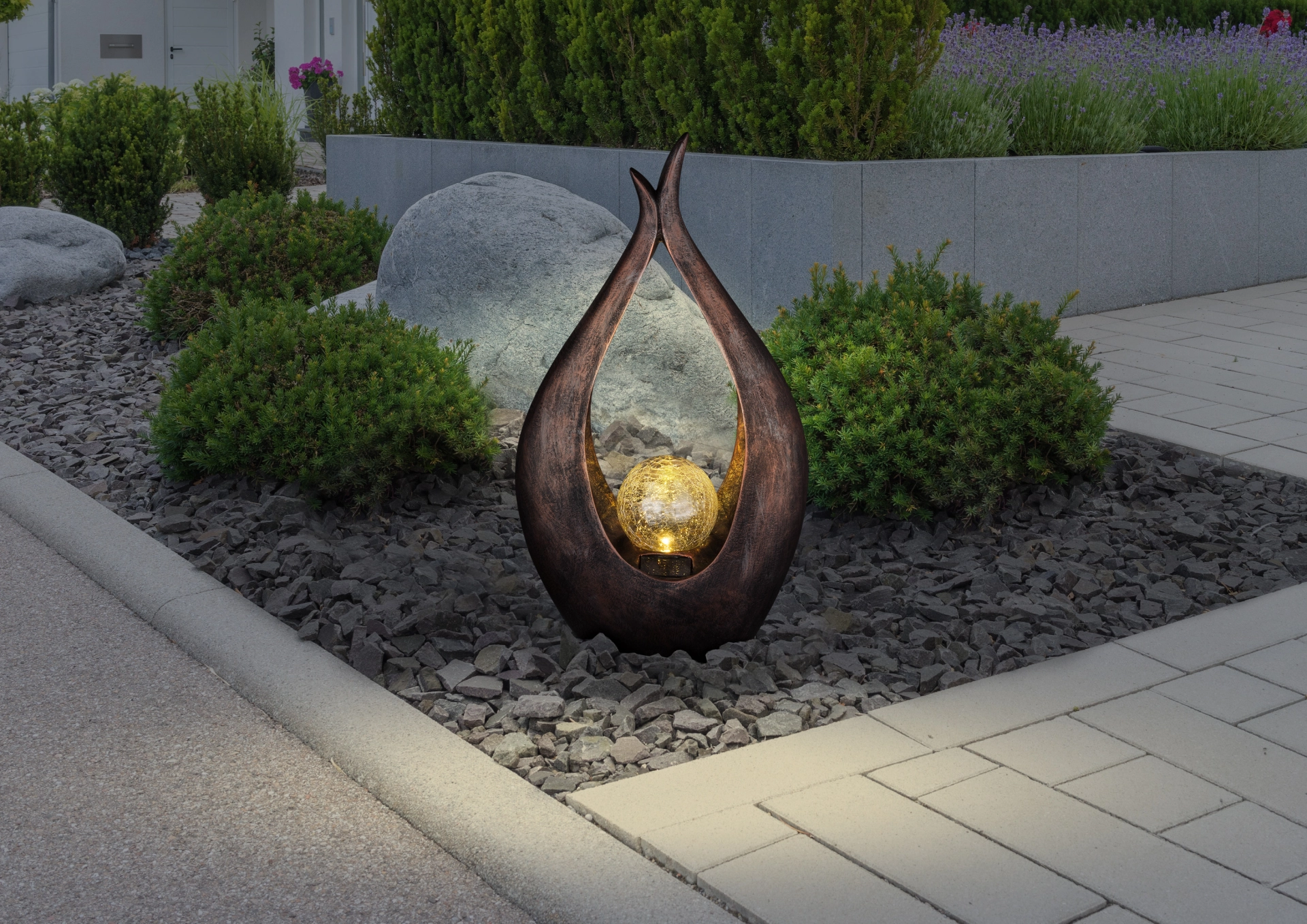 SOLARLEUCHTE KUNSTSTOFF BRONZEFARBEN, 1XLED