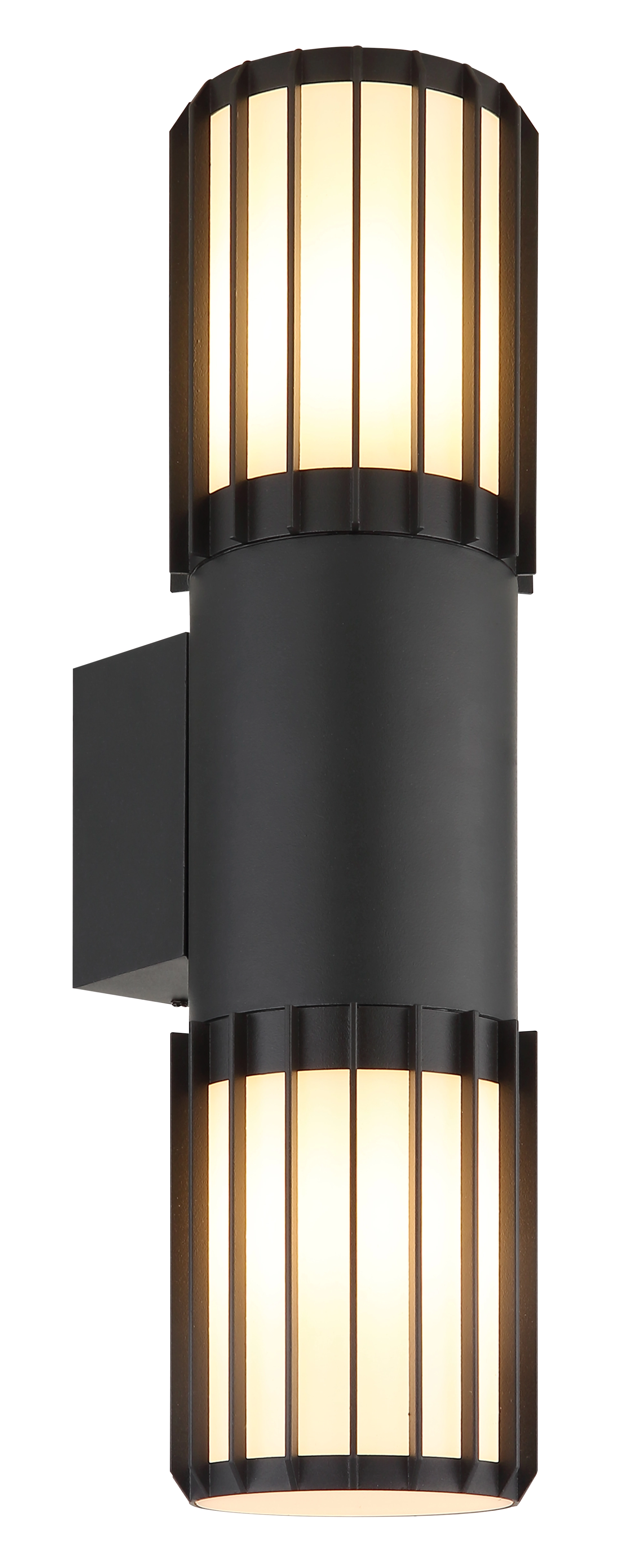 MERVIN Außenleuchte in Aluminium anthrazit matt mit opalem Kunststoffdiffusor, Wandhalterung, 32160-2