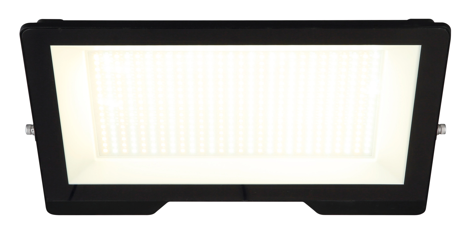 Helga I Außenleuchte aus schwarzem Aluminium-Druckguss, schwenkbare Aluminiumplatte mit klarem Glas, integrierte LED-Leuchtmittel, 6000 K kaltweiß, 12100 lm, IP65