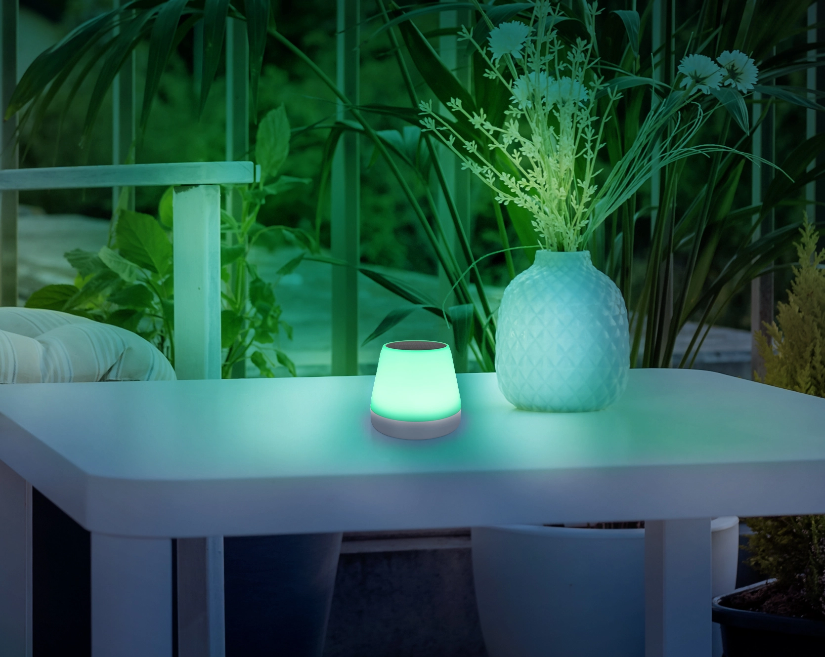 SOLARLEUCHTE KUNSTSTOFF WEIß, 1XRGBW LED