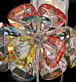 ACRYLBLÜTEN MULTICOLOUR GROß UNTEN 6 BLÜTEN BLÄTT