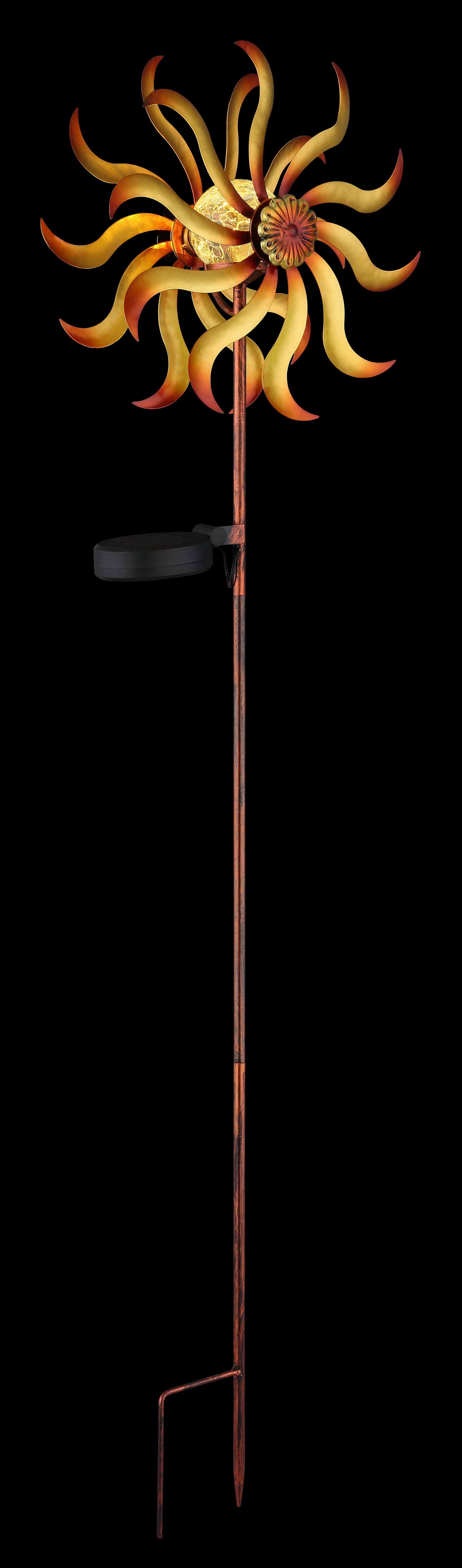 SOLARLEUCHTE METALL GOLDFARBEN PATINIERT, 1XLED