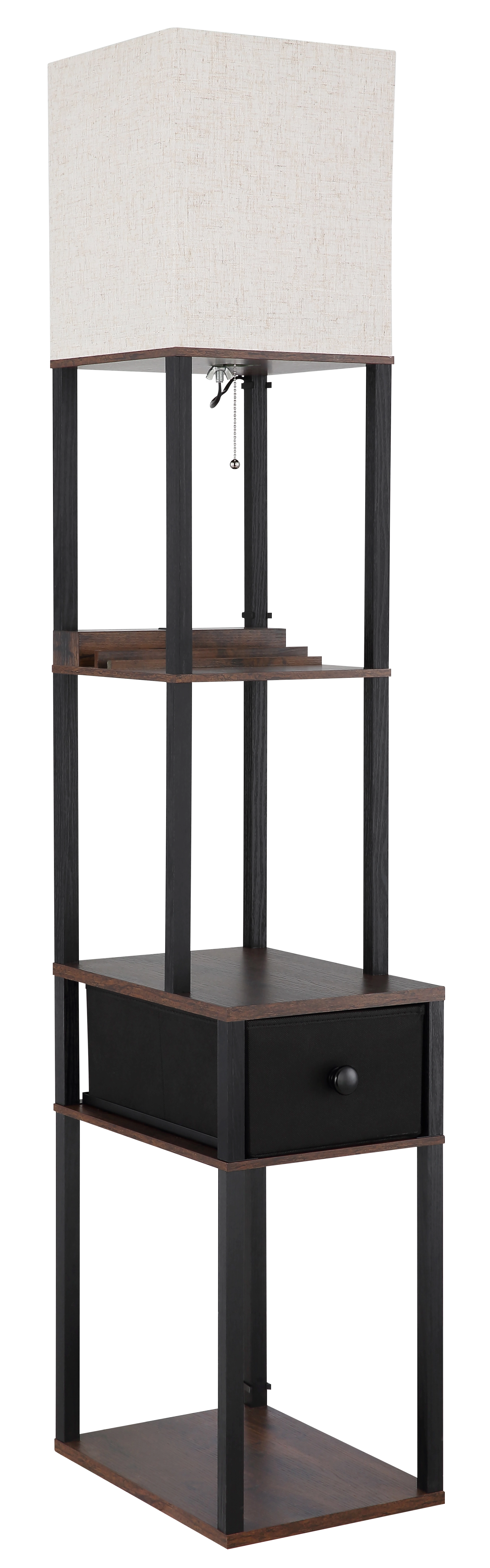STEHLEUCHTE MDF BRAUN, 1XE27