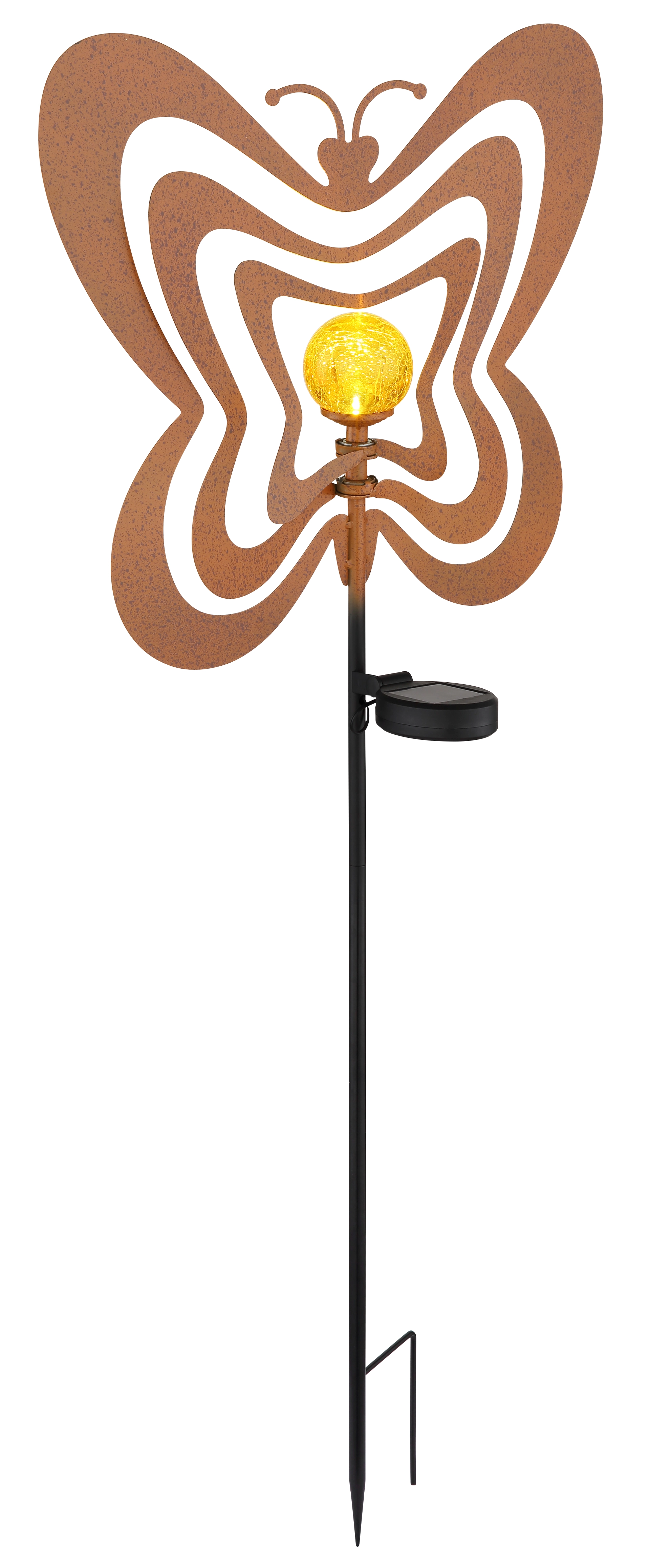 SOLARLEUCHTE METALL ROSTFARBEN, 1XLED