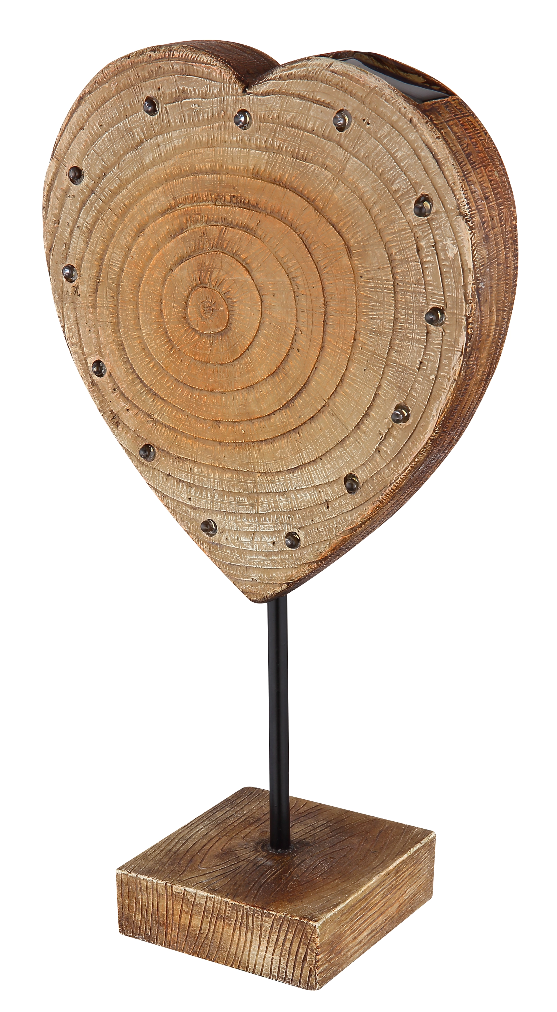 SOLARLEUCHTE KUNSTSTOFF HOLZOPTIK, 13XLED