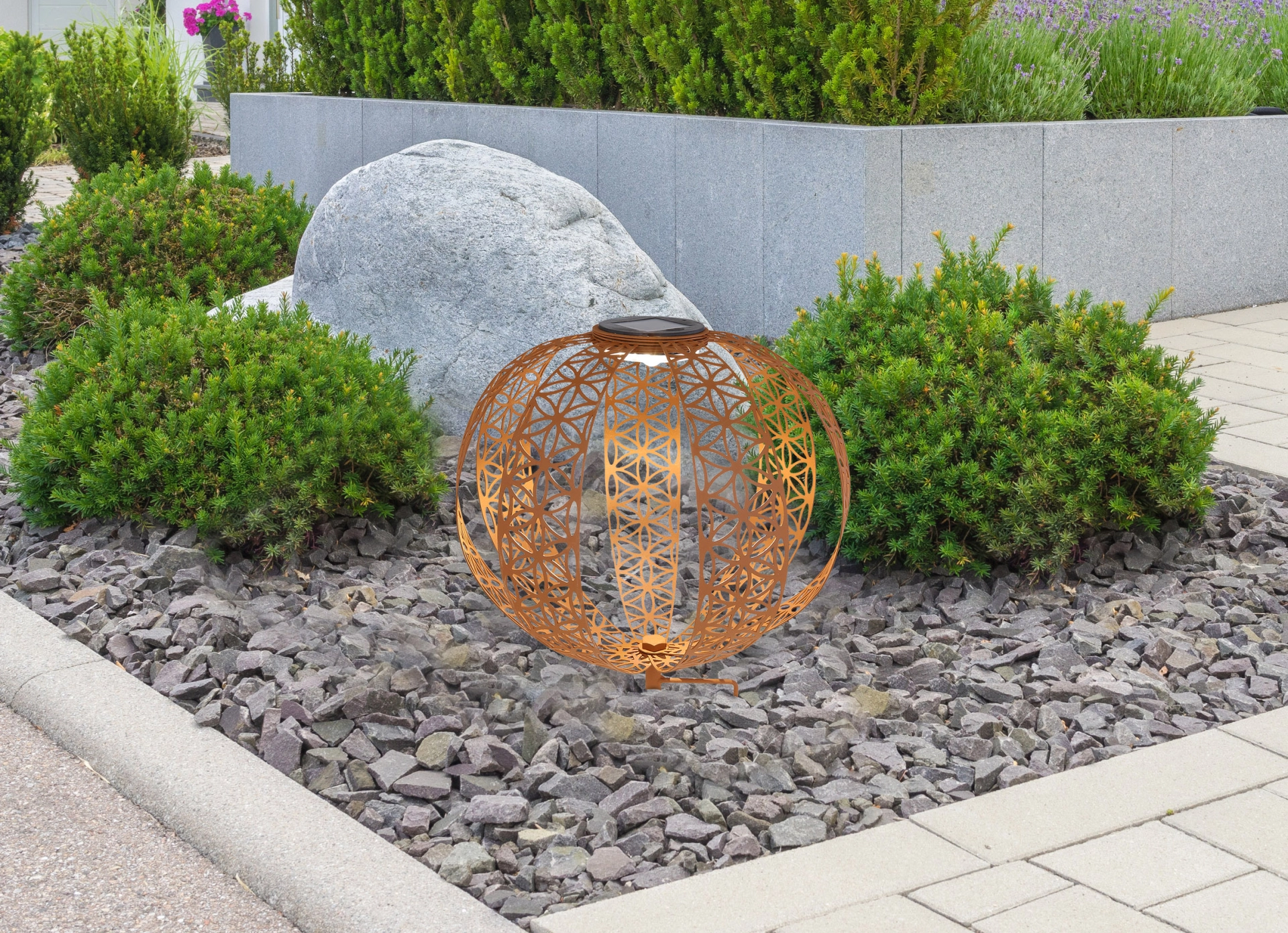 SOLARLEUCHTE METALL ROSTFARBEN, 1XLED