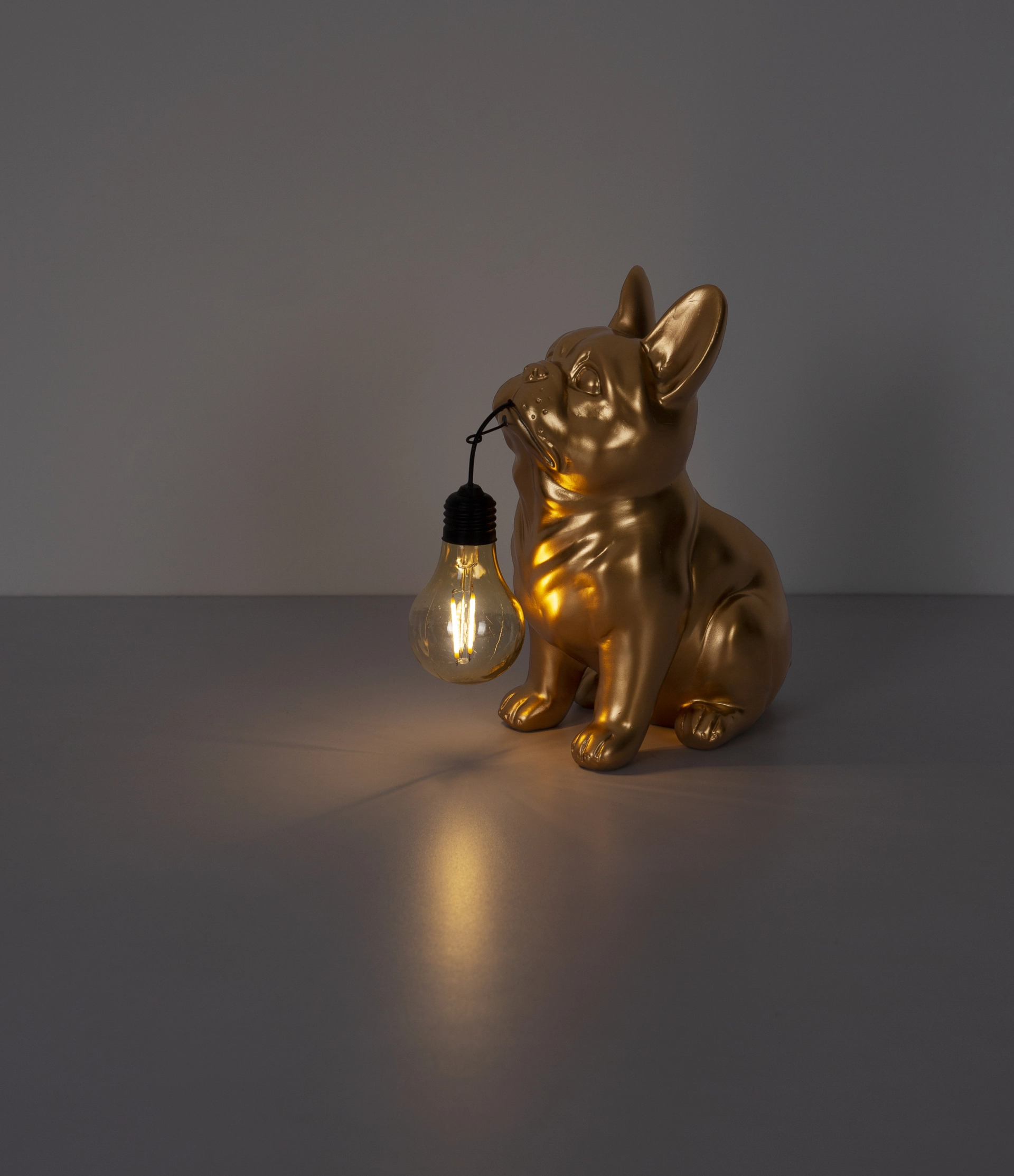 SOLARLEUCHTE KUNSTSTOFF GOLD MATT, 1XLED