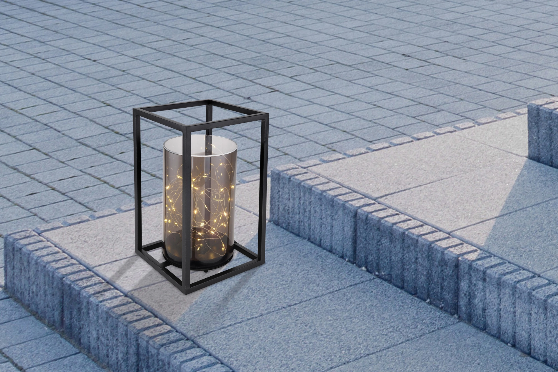 SOLARLEUCHTE METALL SCHWARZ, 40XLED