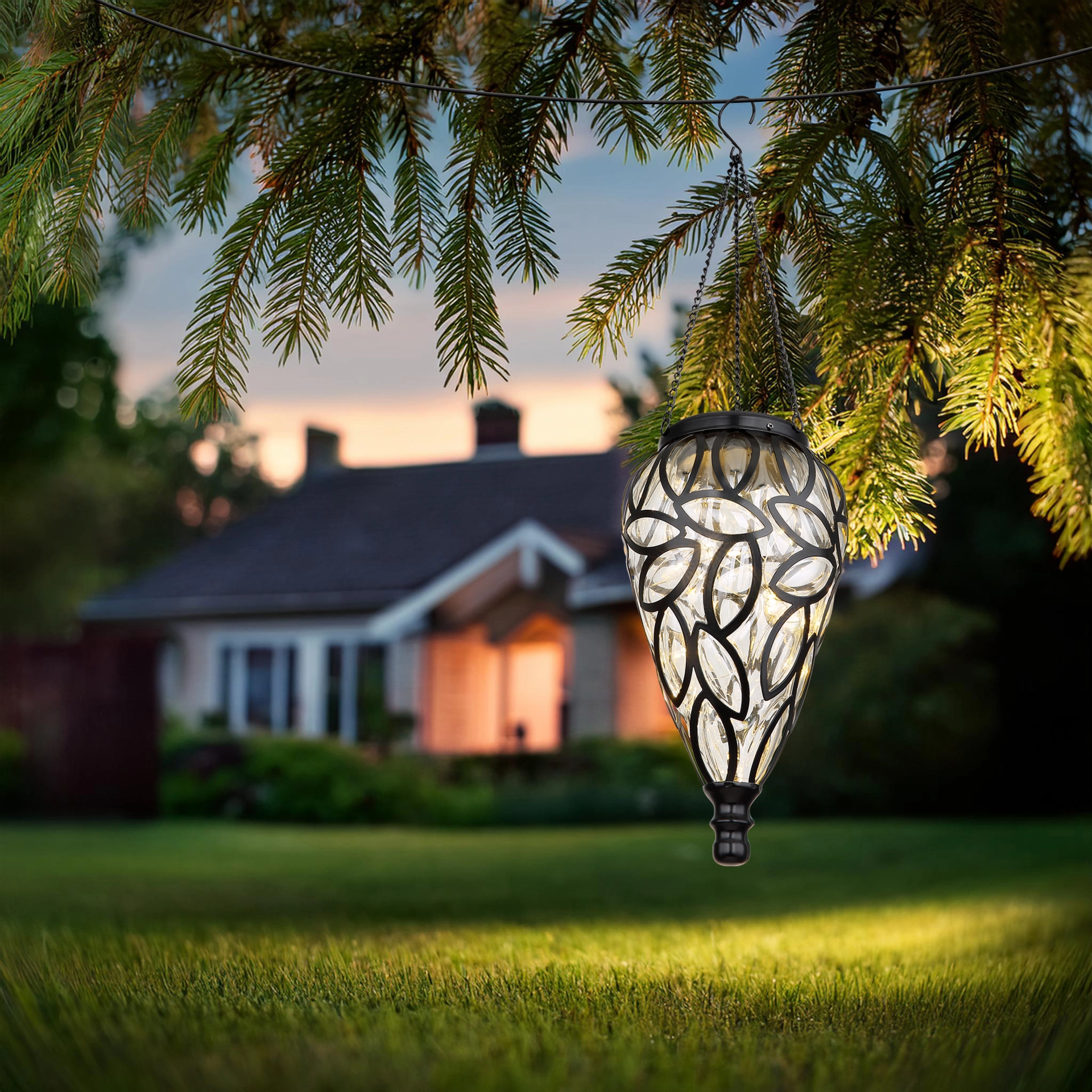 SOLARLEUCHTE METALL SCHWARZ, 15XLED