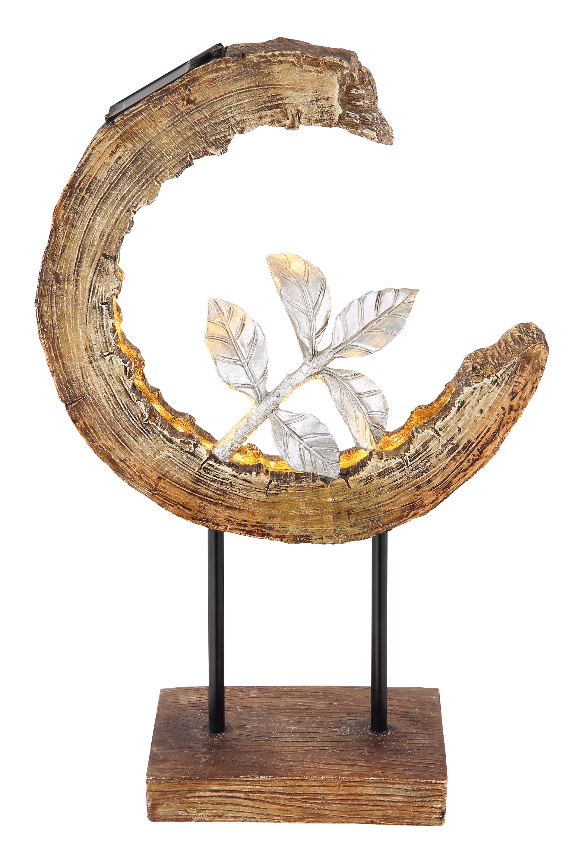 SOLARLEUCHTE KUNSTSTOFF HOLZOPTIK, 24XLED