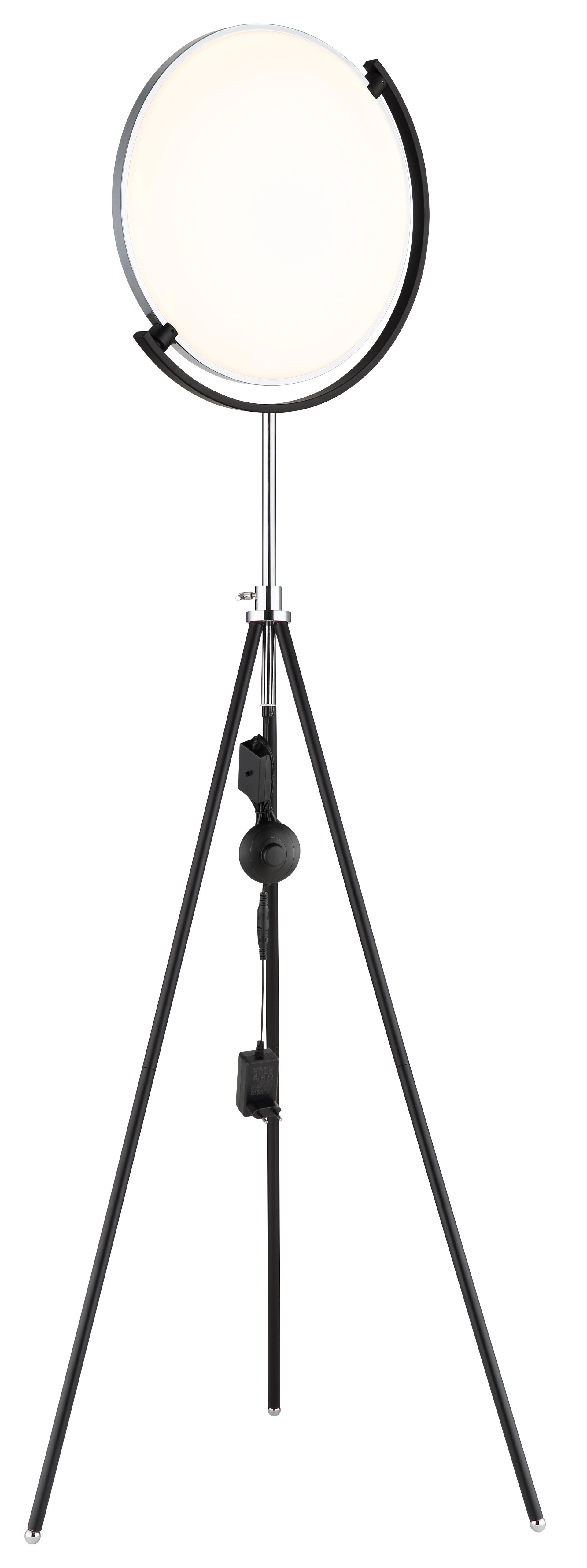 STEHLEUCHTE METALL SCHWARZ MATT, 1XLED