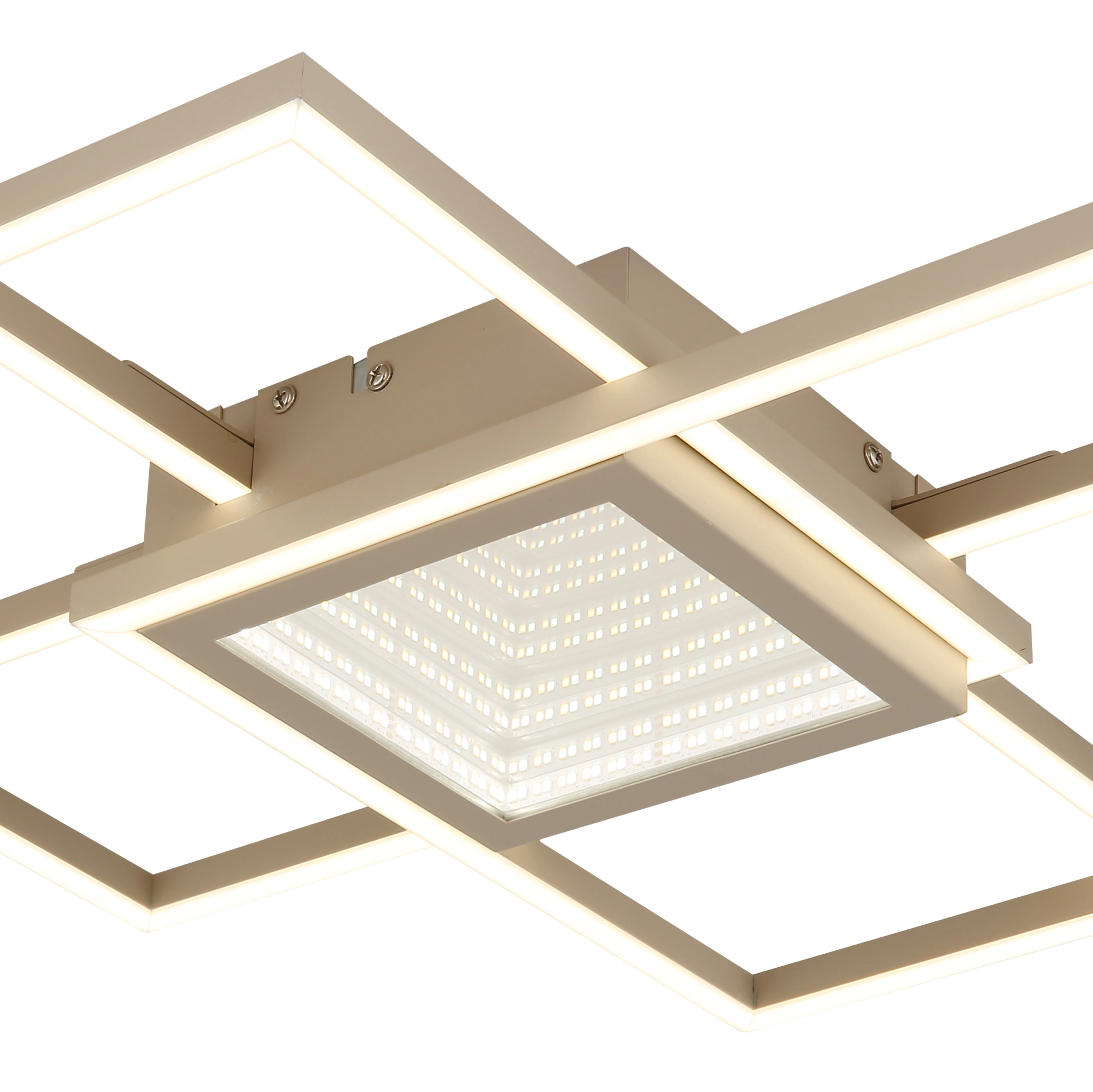 DECKENLEUCHTE METALL SANDFARBEN, 1XLED
