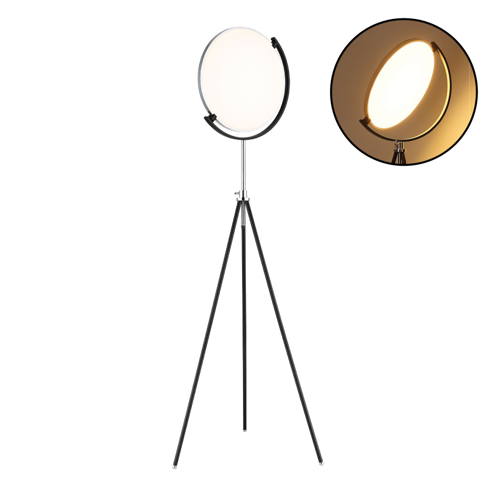 STEHLEUCHTE METALL SCHWARZ MATT, 1XLED