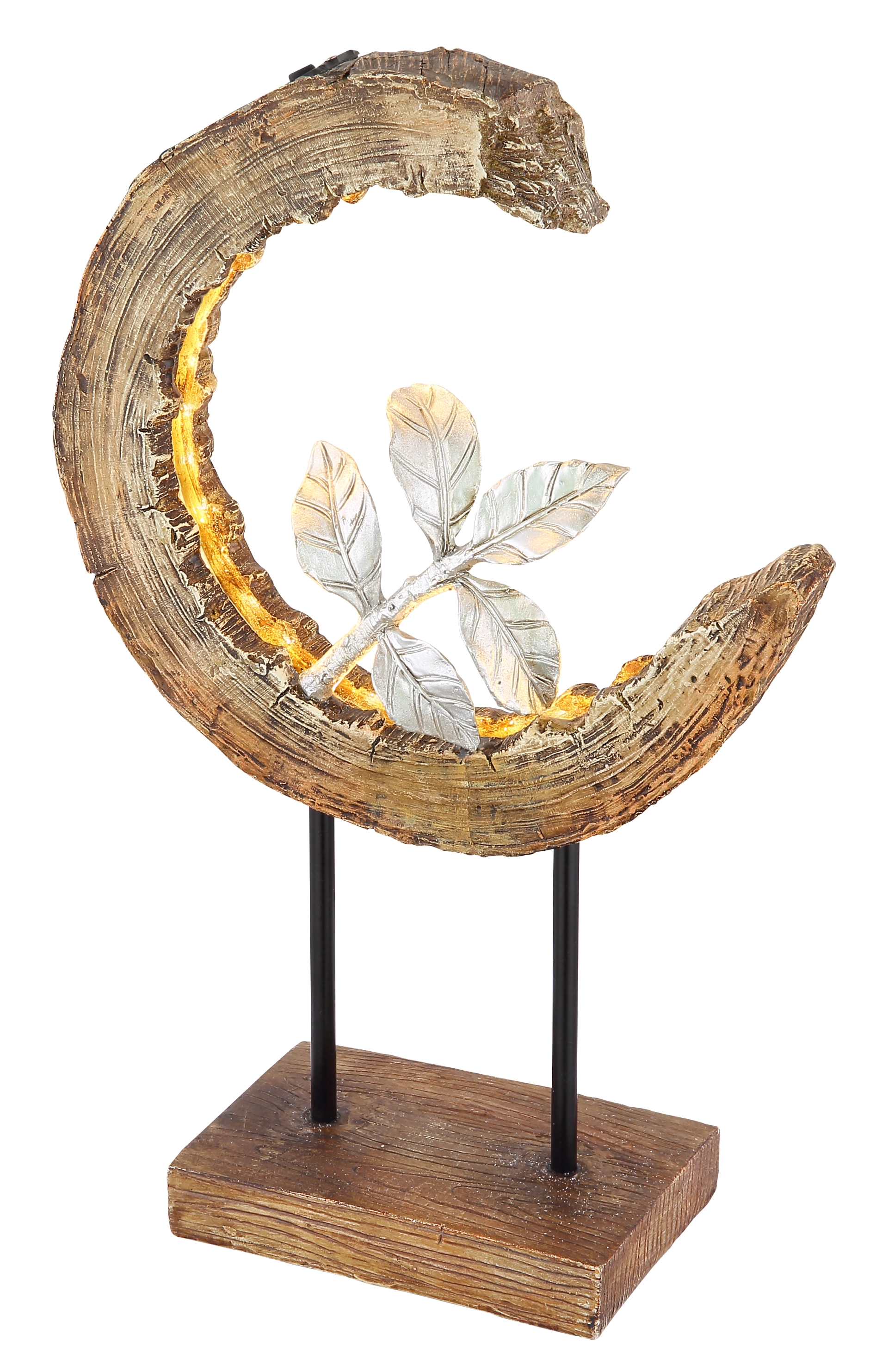 SOLARLEUCHTE KUNSTSTOFF HOLZOPTIK, 24XLED