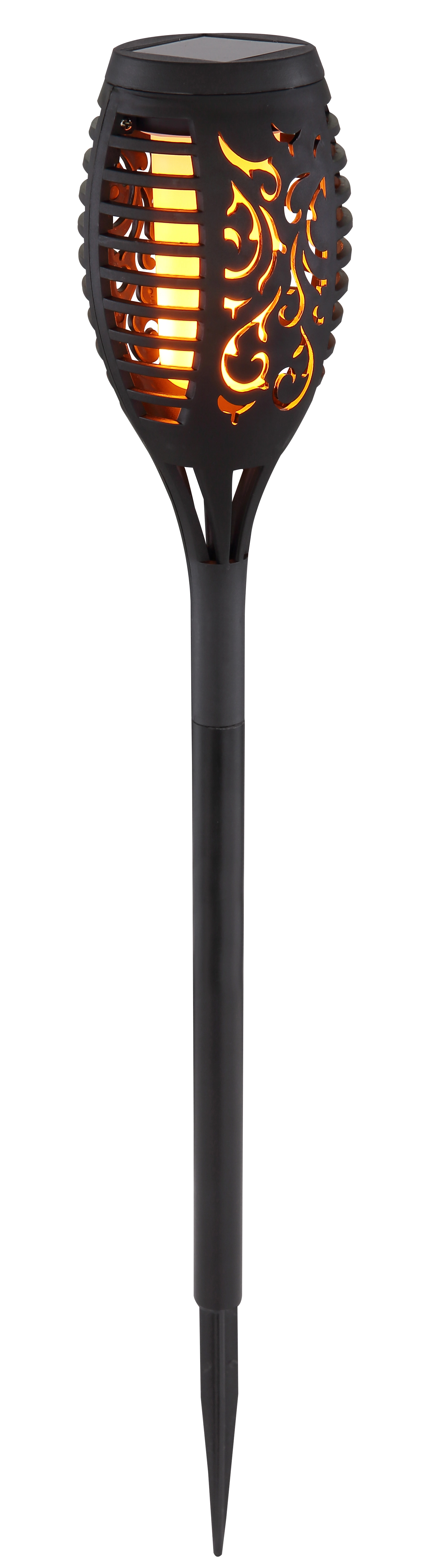 SOLARLEUCHTE KUNSTSTOFF SCHWARZ, 12XLED