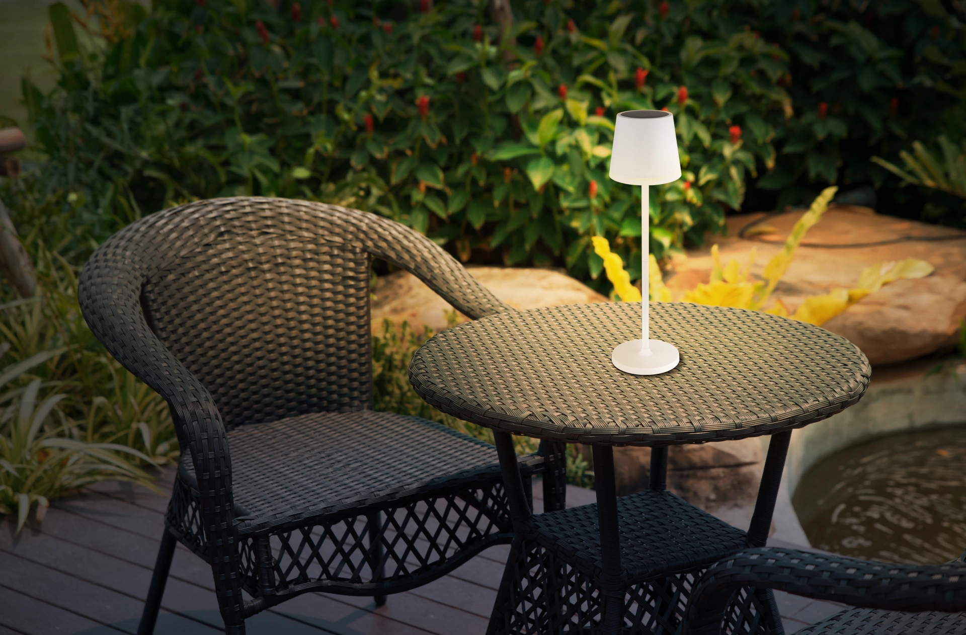 SOLARLEUCHTE METALL WEIß, 10XLED