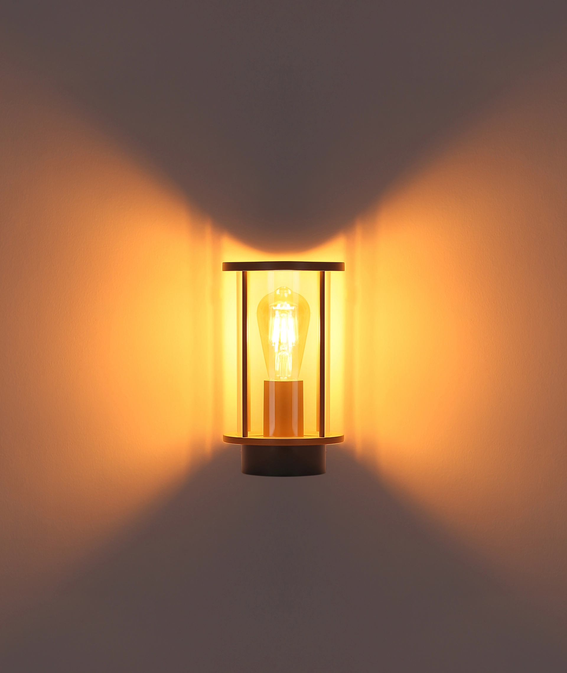 GRACEY applique extérieure en acier inoxydable, finition sable mate, verre clair