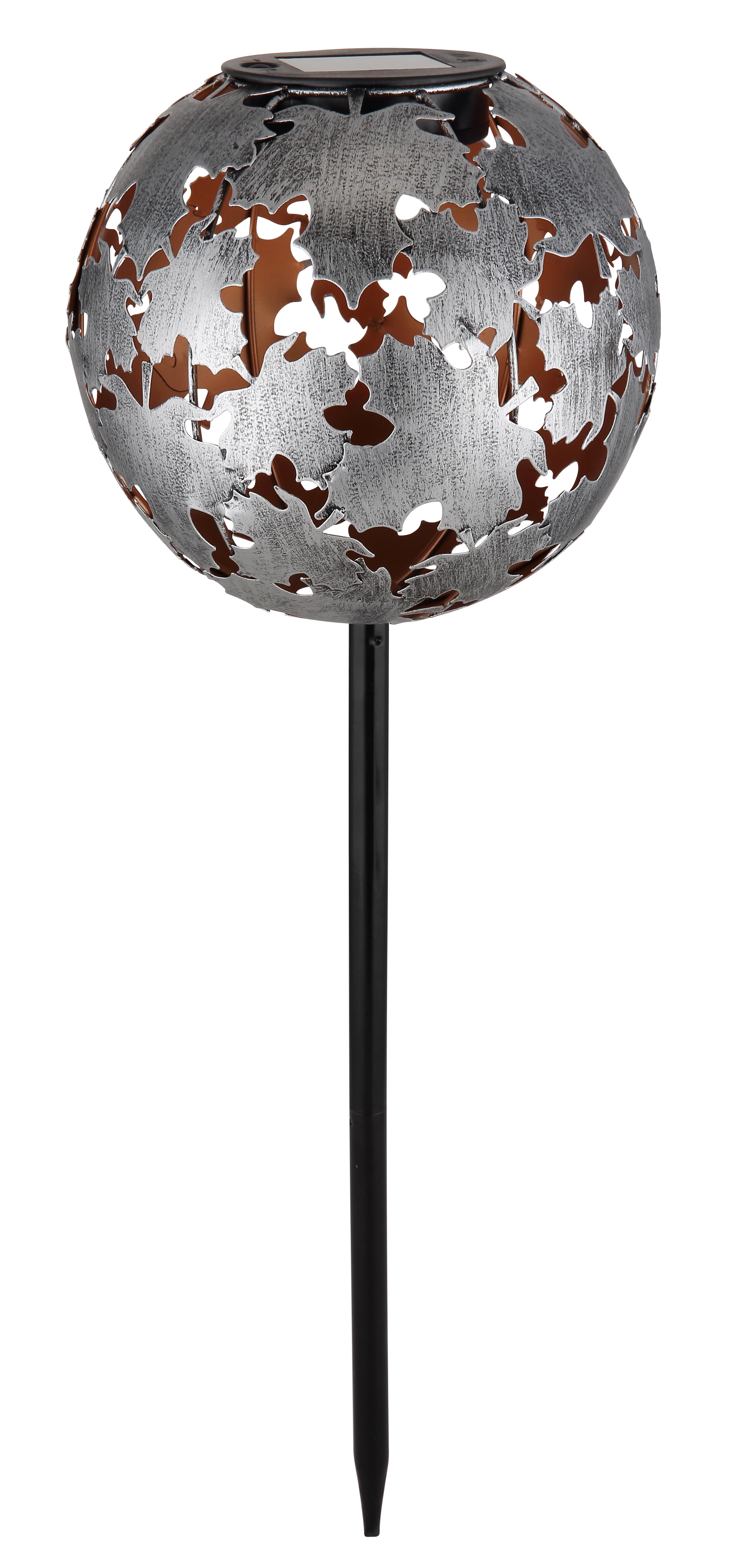 SOLARLEUCHTE METALL SILBERGRAU, 1XLED