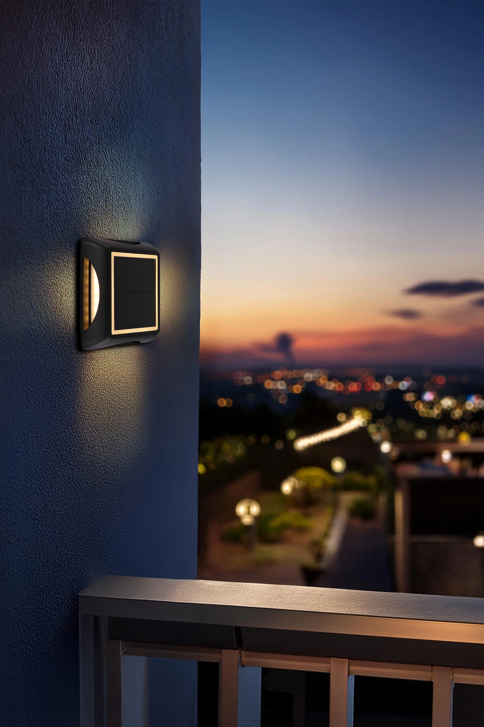 SOLARLEUCHTE ALUMINIUM DRUCKGUSS SCHWARZ MATT, 1XL