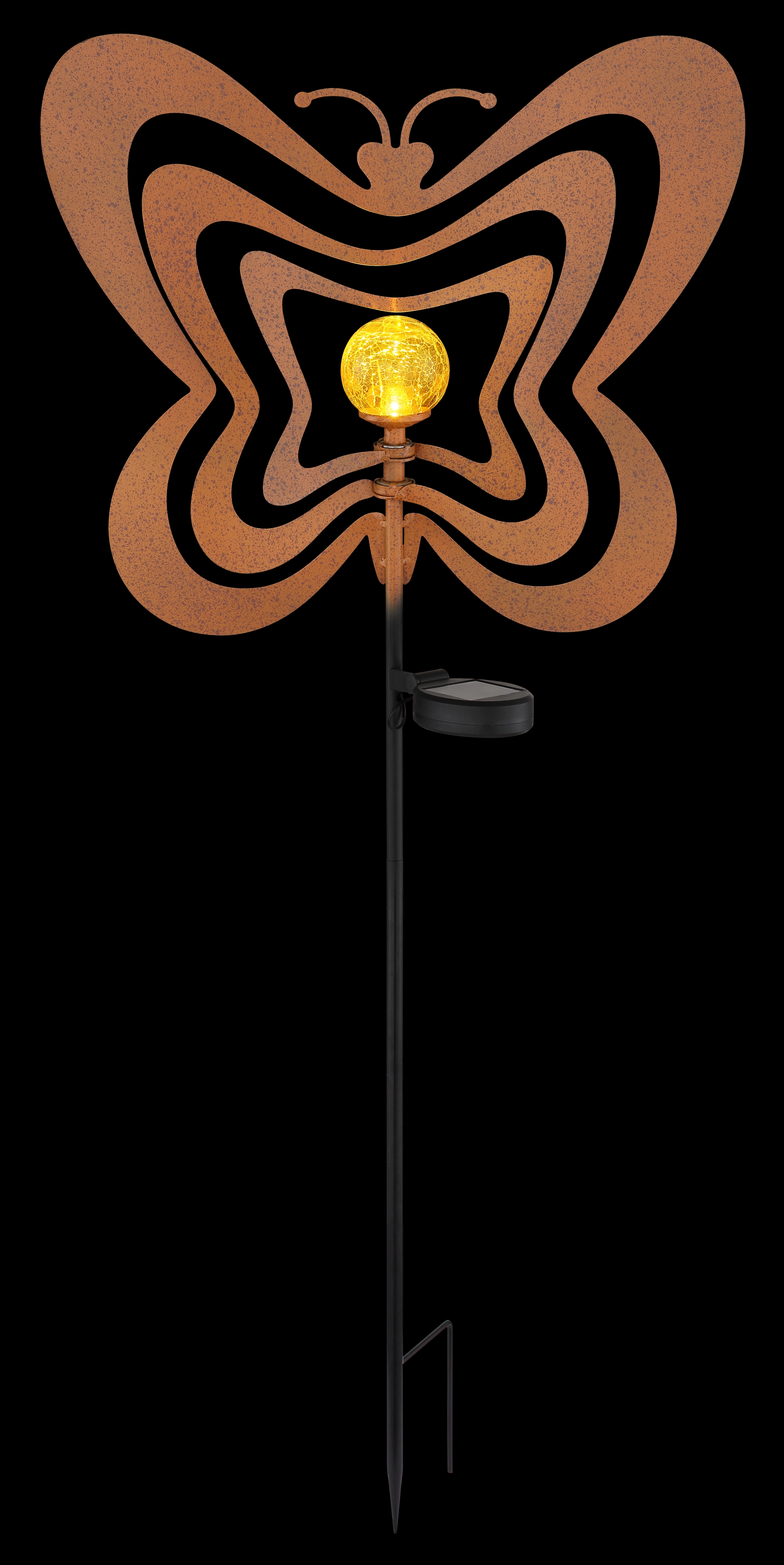 SOLARLEUCHTE METALL ROSTFARBEN, 1XLED