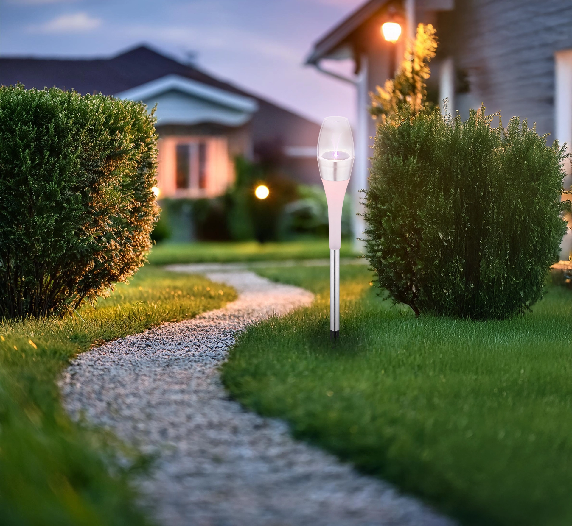 SOLARLEUCHTE EDELSTAHL, 2XLED