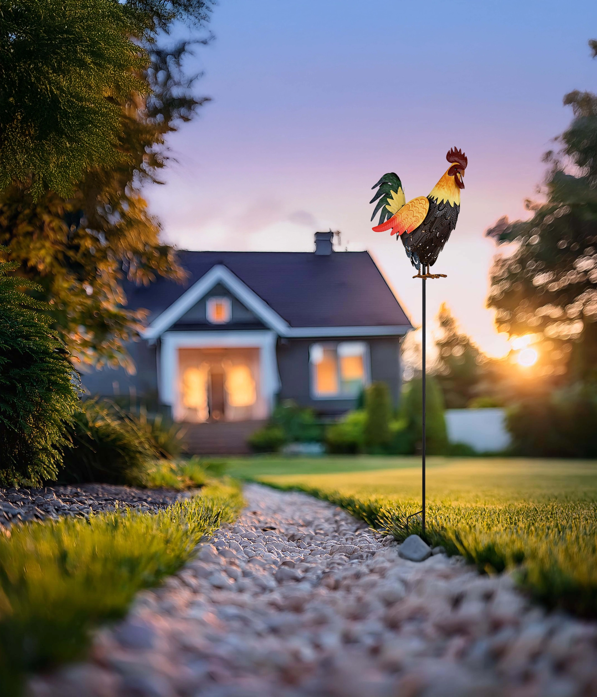 SOLARLEUCHTE METALL BRAUN, 1XLED