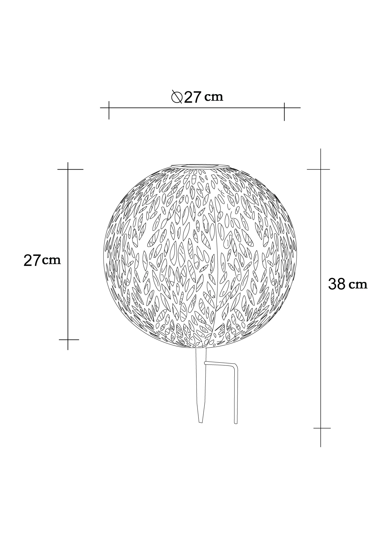 SOLARLEUCHTE METALL SILBERGRAU, 1XLED