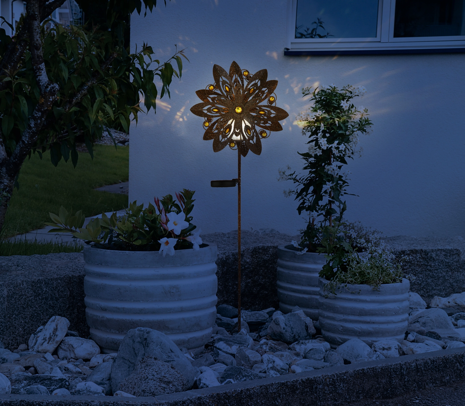 SOLARLEUCHTE METALL ROSTFARBEN, 1XLED