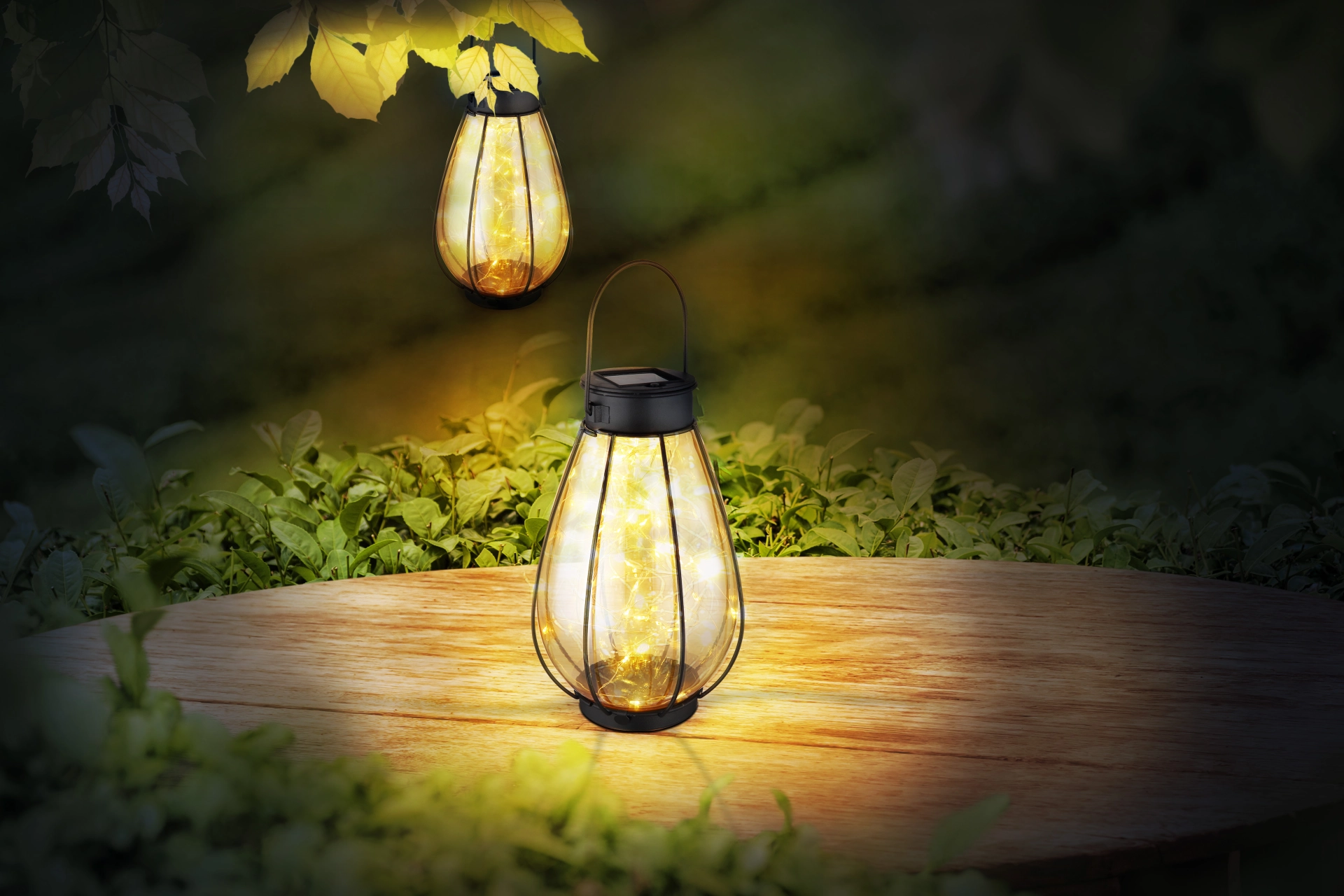 SOLARLEUCHTE METALL SCHWARZ, 40XLED