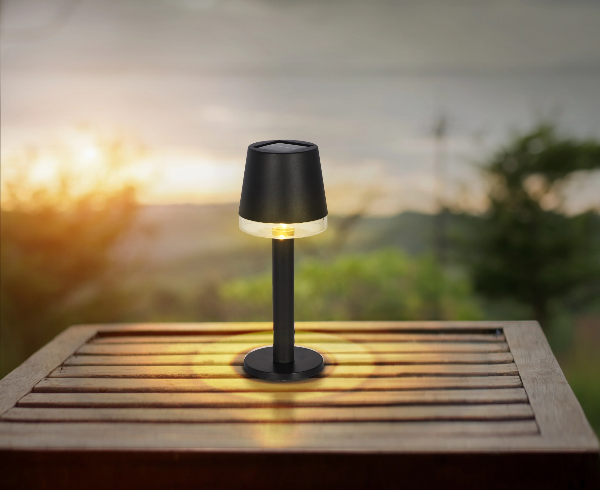 SOLARLEUCHTE KUNSTSTOFF SCHWARZ MATT, 1XLED