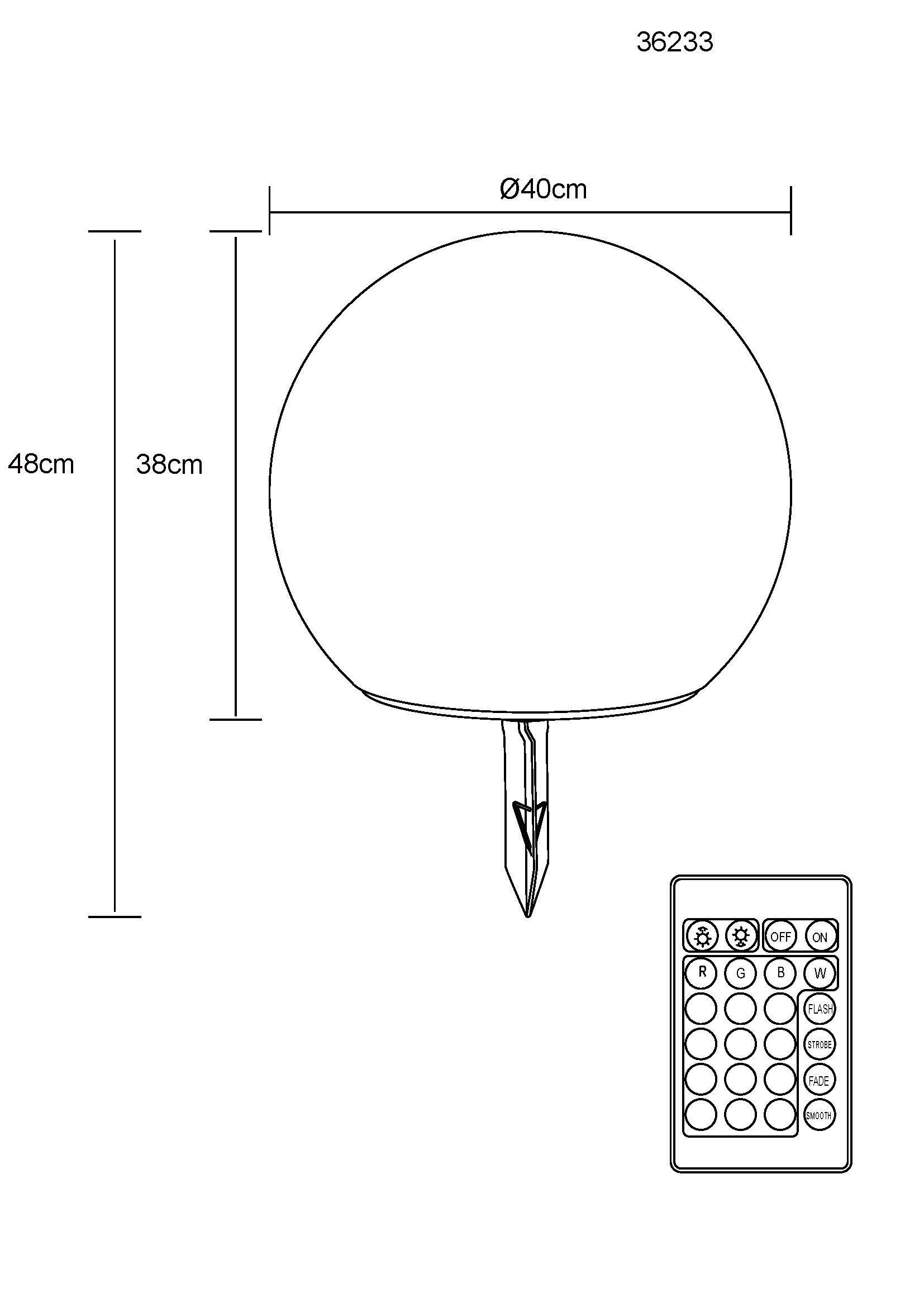 SOLARLEUCHTE KUNSTSTOFF WEIß, 1XRGBW LED
